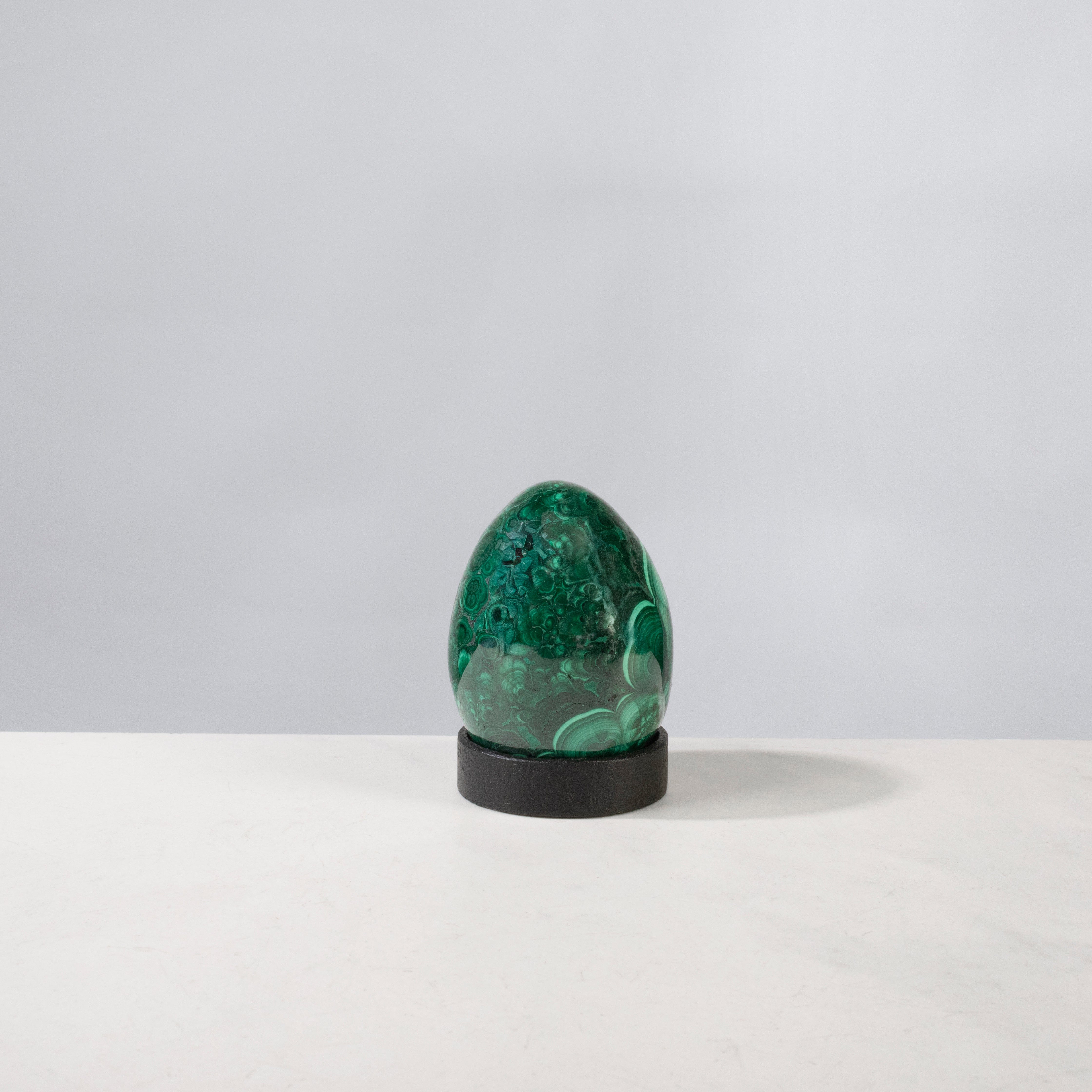 Kalifano Malachite Natural Congo Malachite Egg - 3" / 373 grams MAE800.001