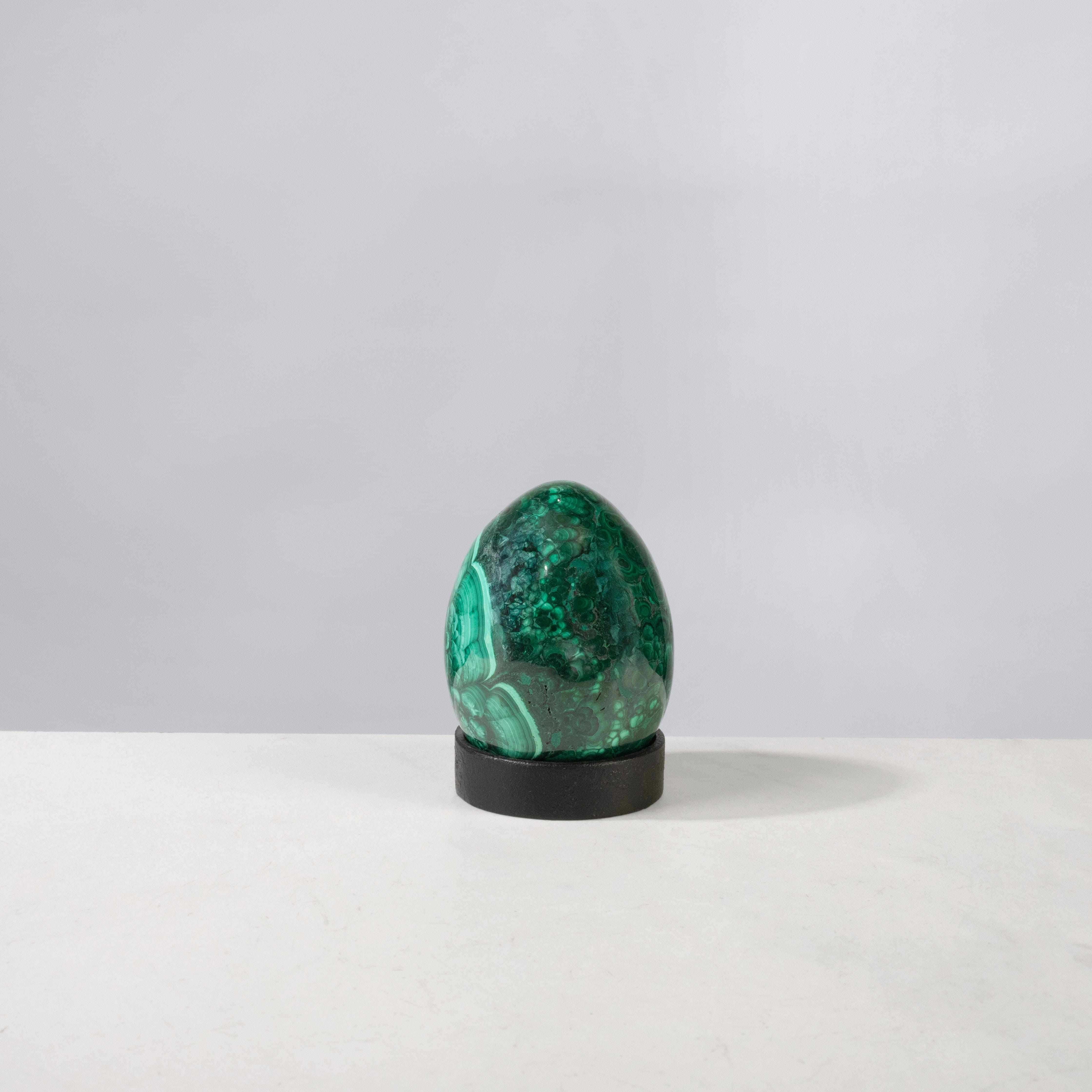 Kalifano Malachite Natural Congo Malachite Egg - 3" / 373 grams MAE800.001