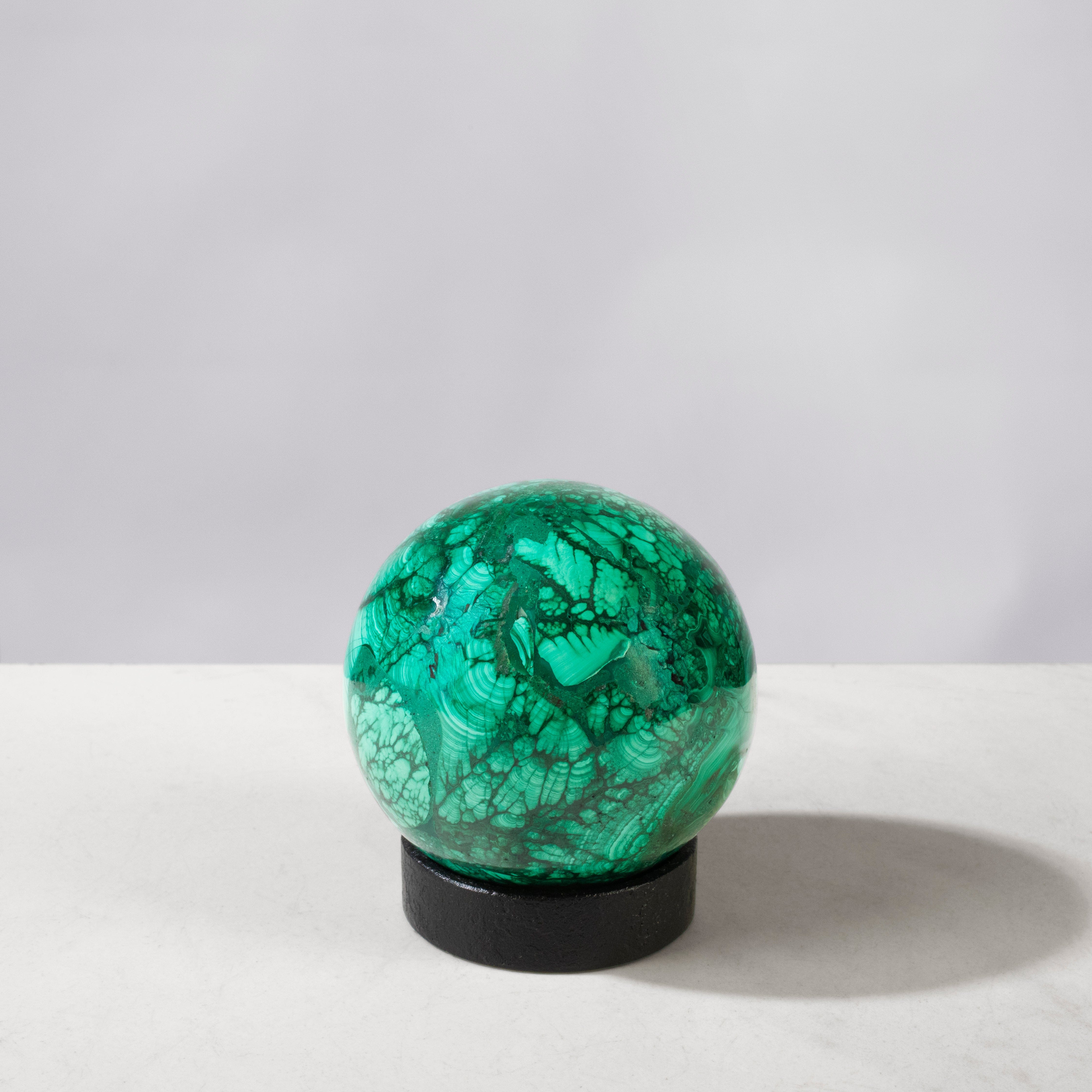 Kalifano Malachite Natural Congo Malachite Sphere - 2.5" / 540 grams MAS1400.001