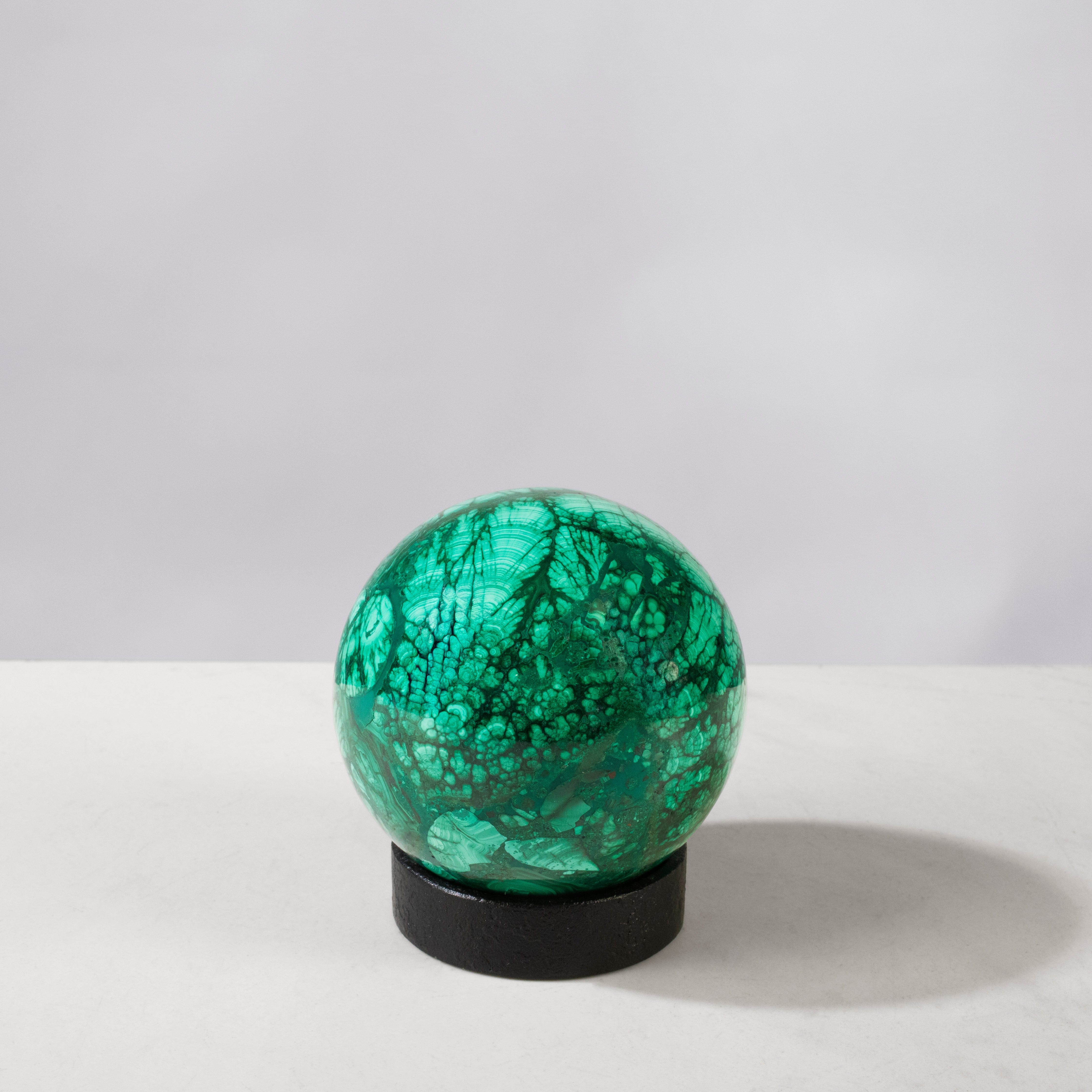 Kalifano Malachite Natural Congo Malachite Sphere - 2.5" / 540 grams MAS1400.001