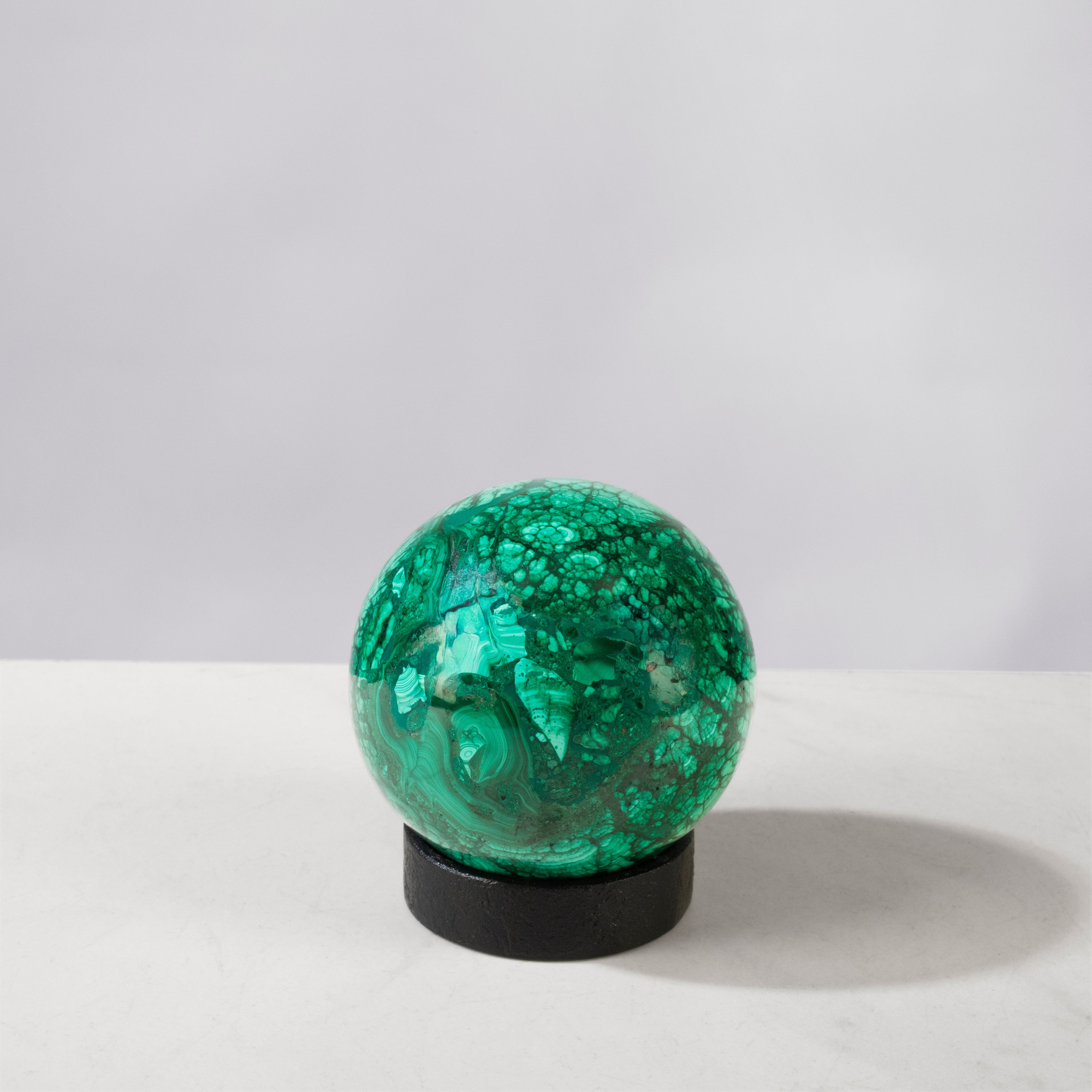 Kalifano Malachite Natural Congo Malachite Sphere - 2.5" / 540 grams MAS1400.001