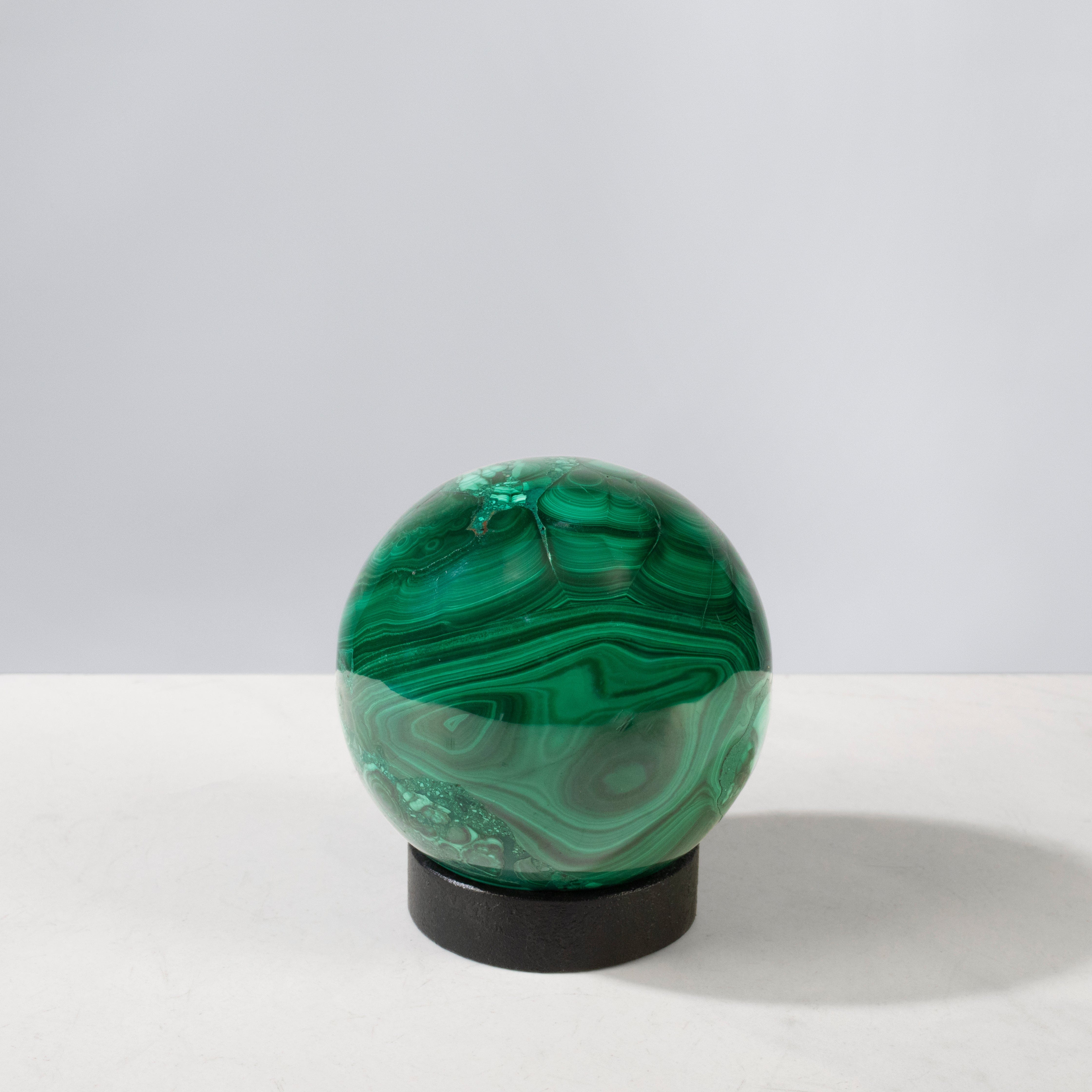 Kalifano Malachite Natural Congo Malachite Sphere - 2.75" / 670 grams MAS1500.002