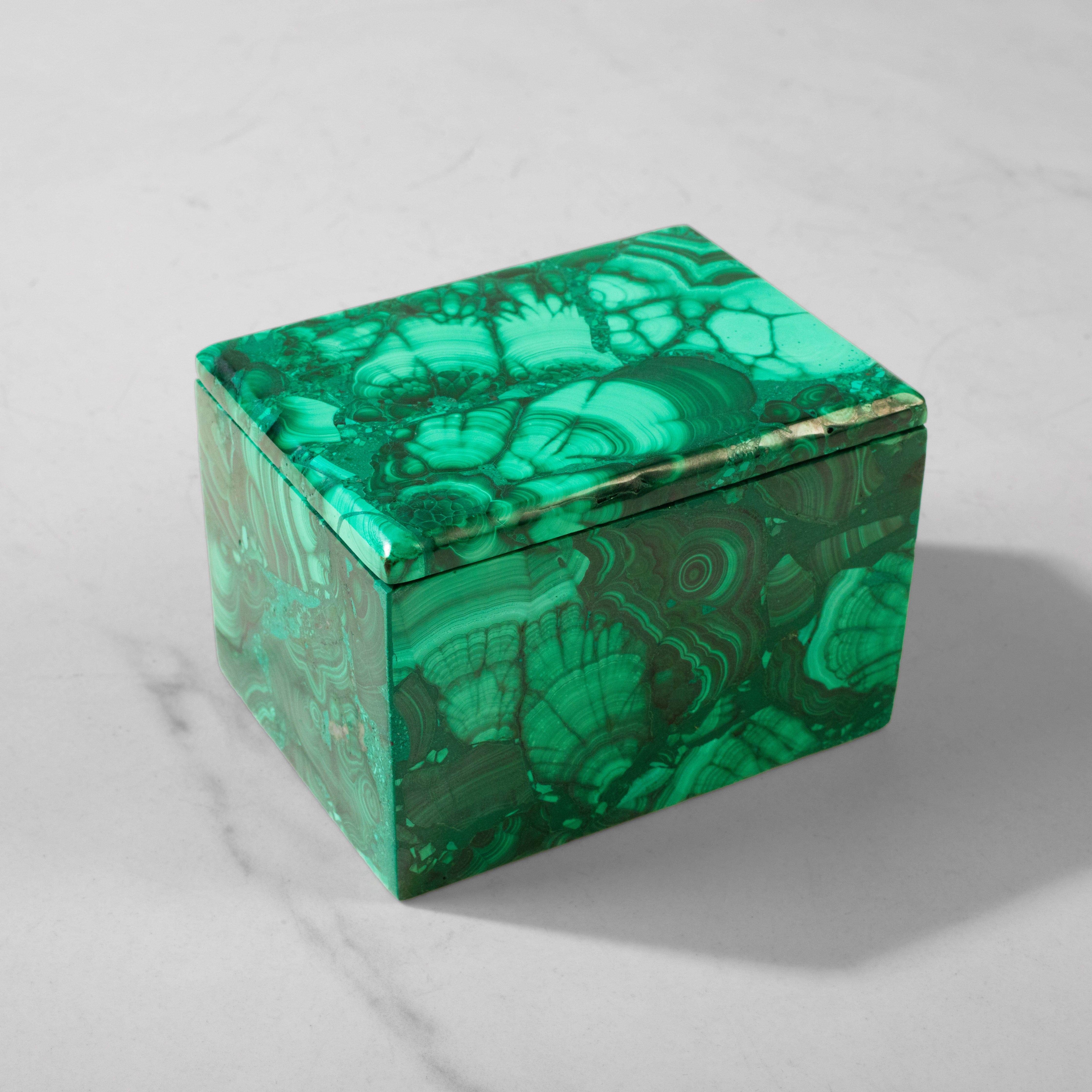 Kalifano Malachite Natural Congo Malachite Vanity Box - 3.25" / 400 grams MAB1600.001