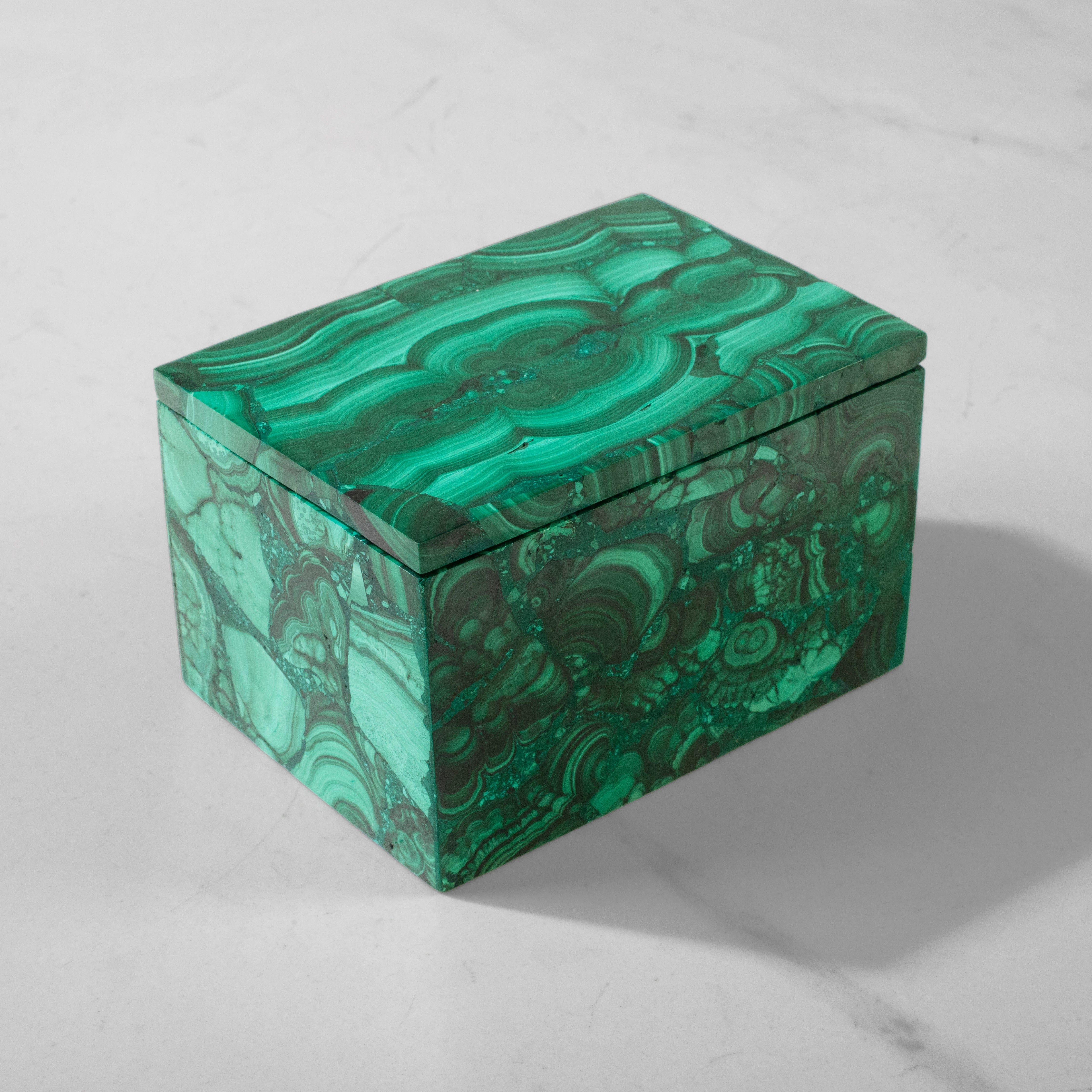 Kalifano Malachite Natural Congo Malachite Vanity Box - 4" / 554 grams MAB2300.001