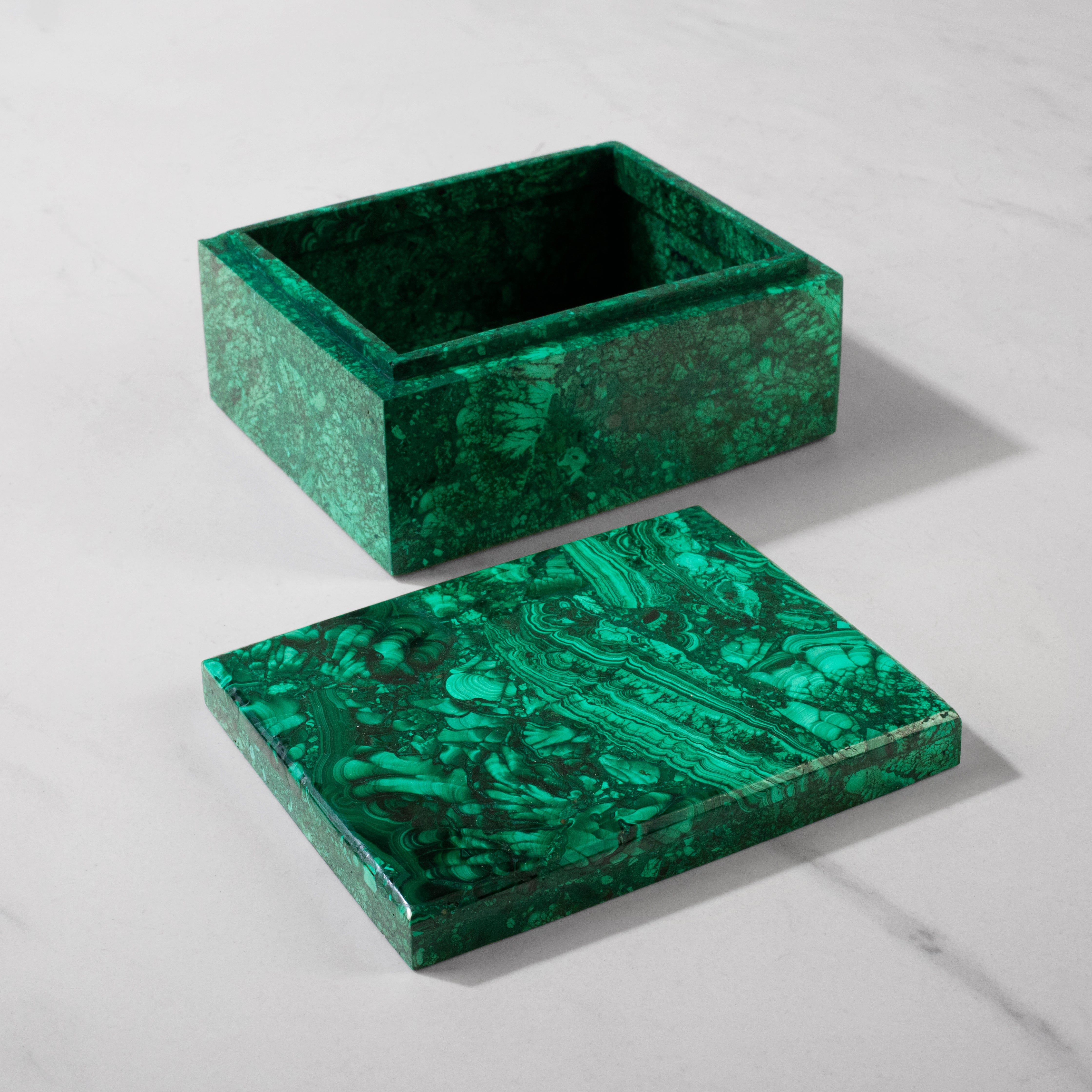 Kalifano Malachite Natural Congo Malachite Vanity Box - 4" / 763 grams MAB3100.002