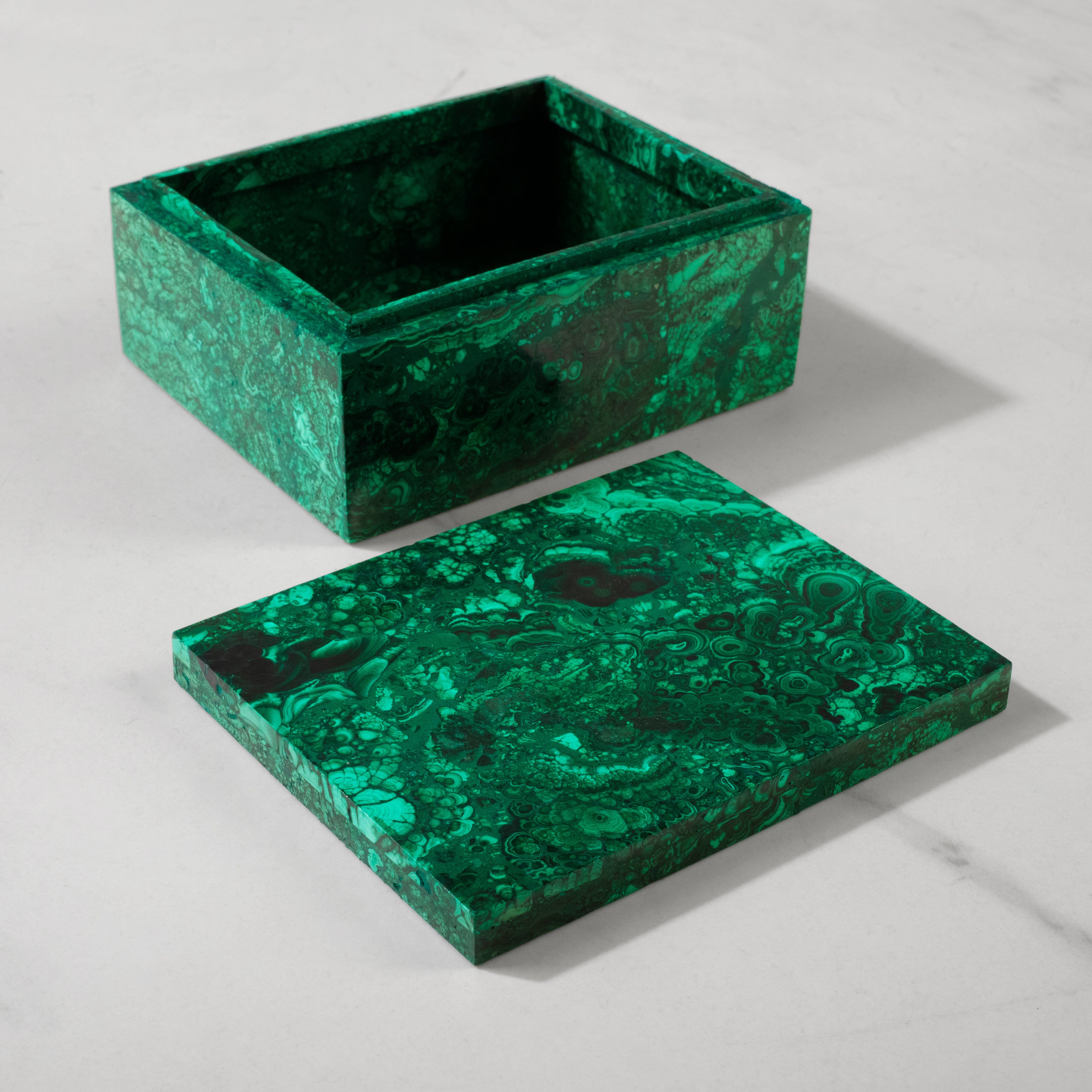 Kalifano Malachite Natural Congo Malachite Vanity Box - 5" / 699 grams MAB2800.001
