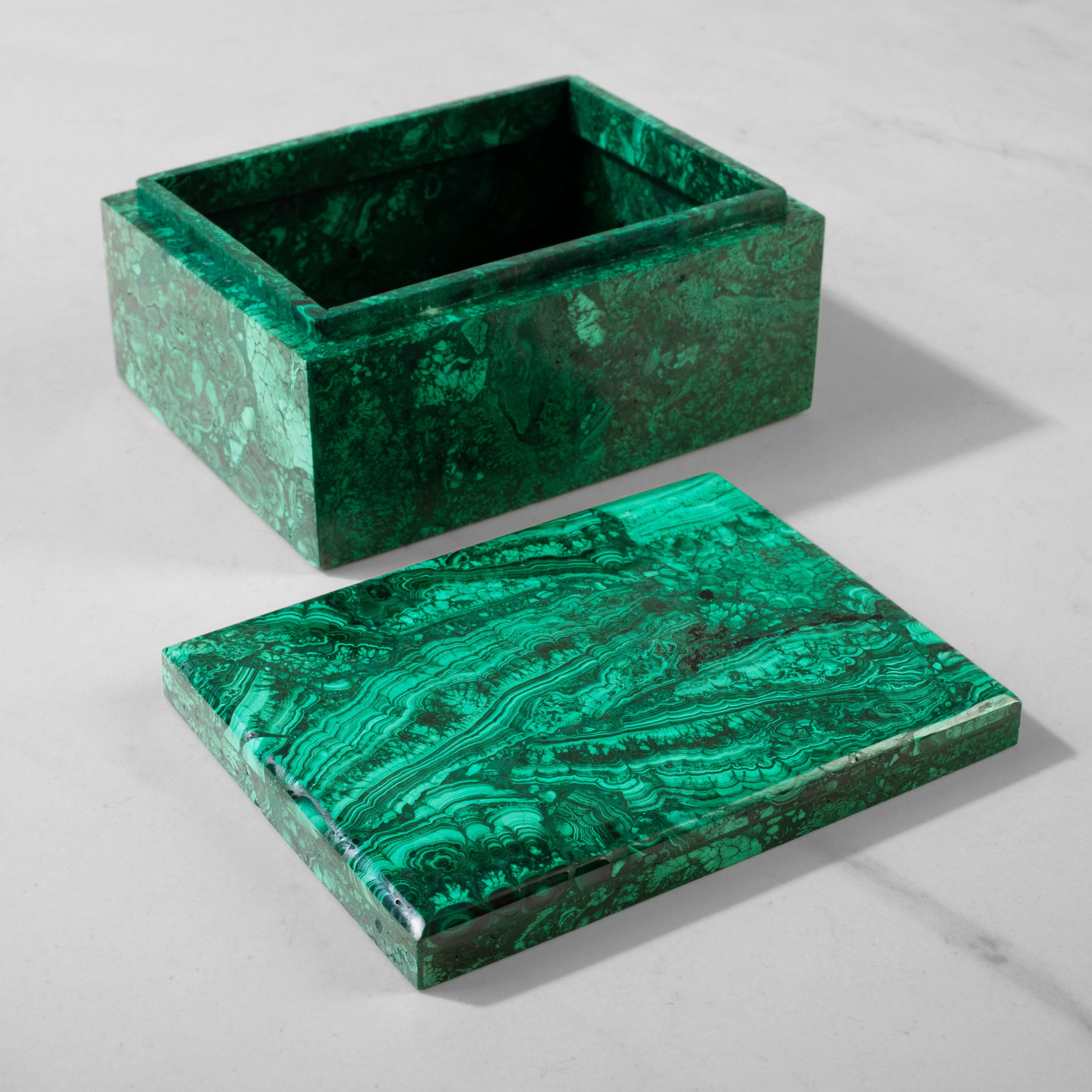 Kalifano Malachite Natural Congo Malachite Vanity Box - 5" / 817 grams MAB3300.001