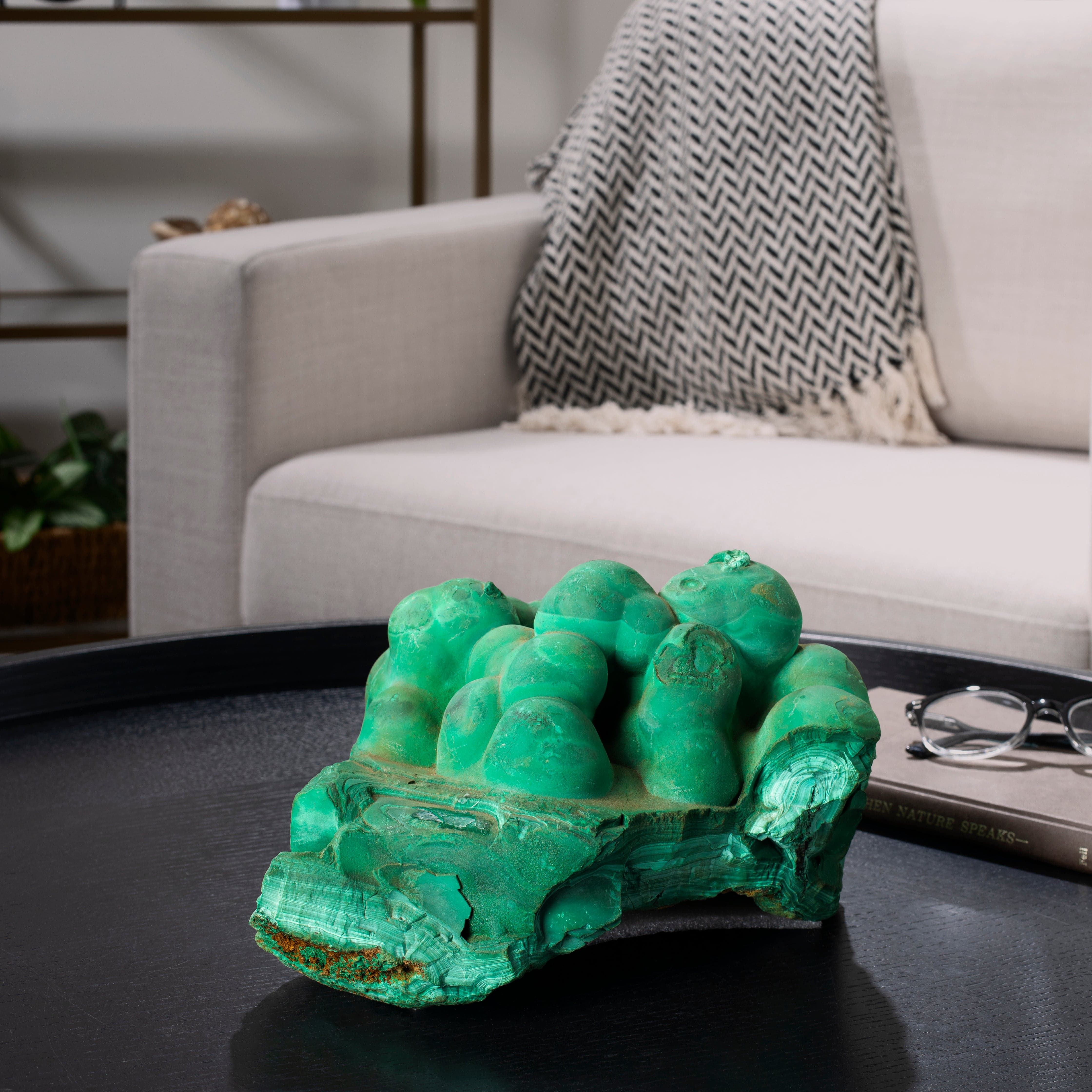 Kalifano Malachite Natural Malachite Freeform Specimen from Congo - 10.75" / 23.3 lbs MA14000.003