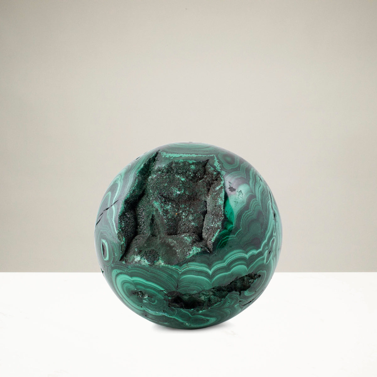 Natural Malachite Sphere Carving From Congo - 2" / 275g