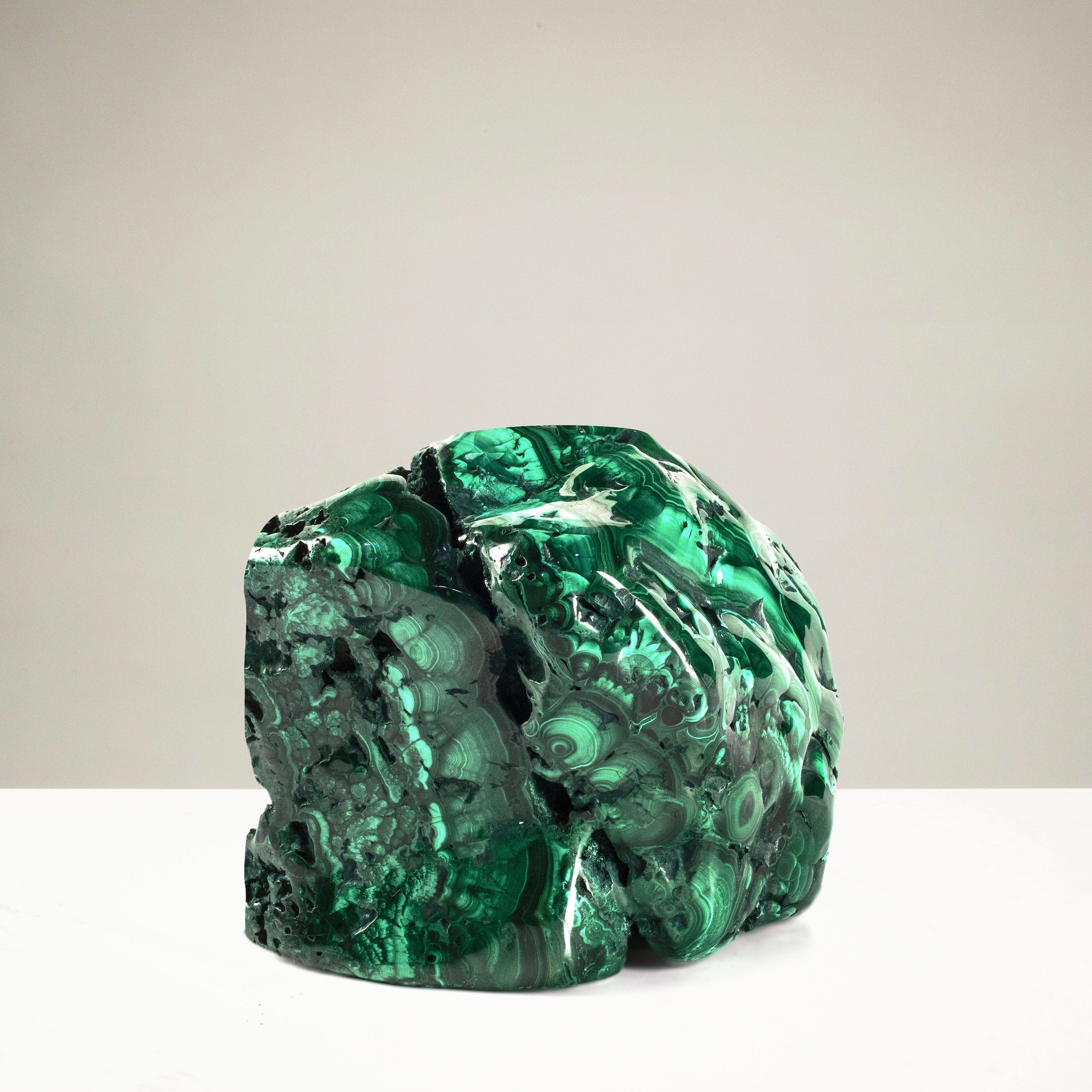 Kalifano Malachite Rare Natural Green Malachite Polished Freeform Specimen from Congo - 4.6 kg / 10.2 lbs MA2900.004