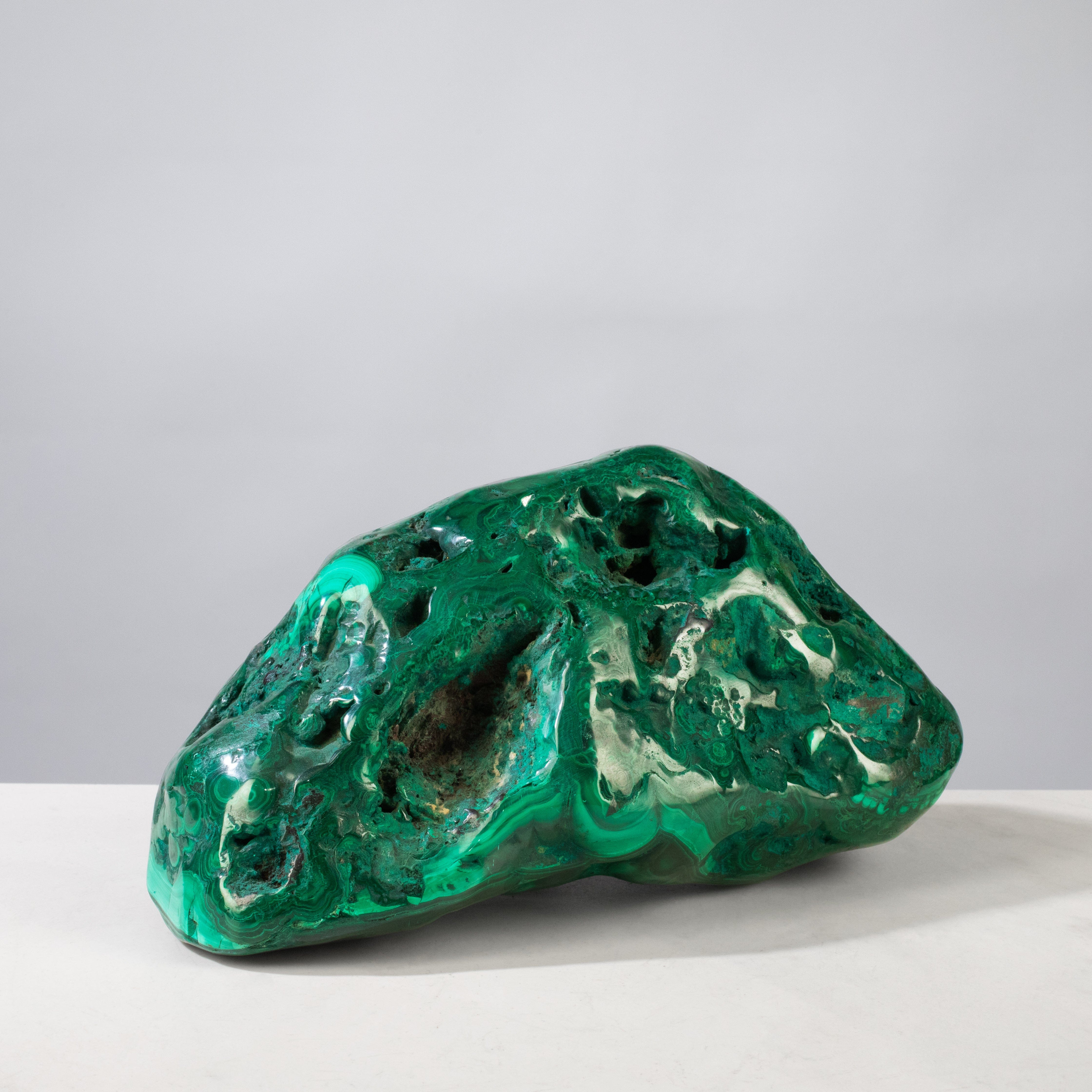 Kalifano Malachite Rare Natural Green Malachite Polished Freeform Specimen from Congo - 5.5 kg / 12.1 lbs MA3200.003