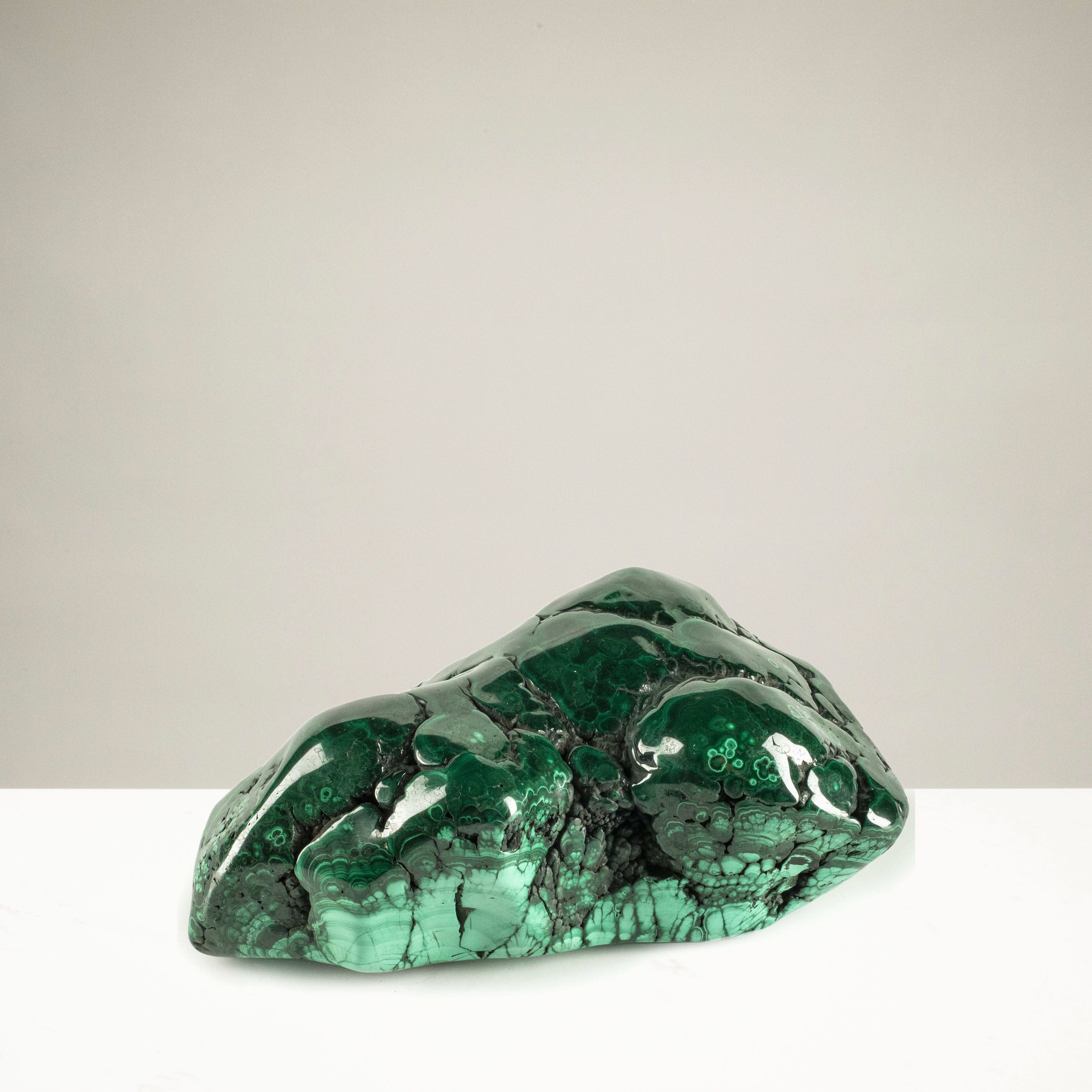 Kalifano Malachite Rare Natural Green Malachite Polished Freeform Specimen from Congo - 6.4 kg / 14.1 lbs MA4500.001