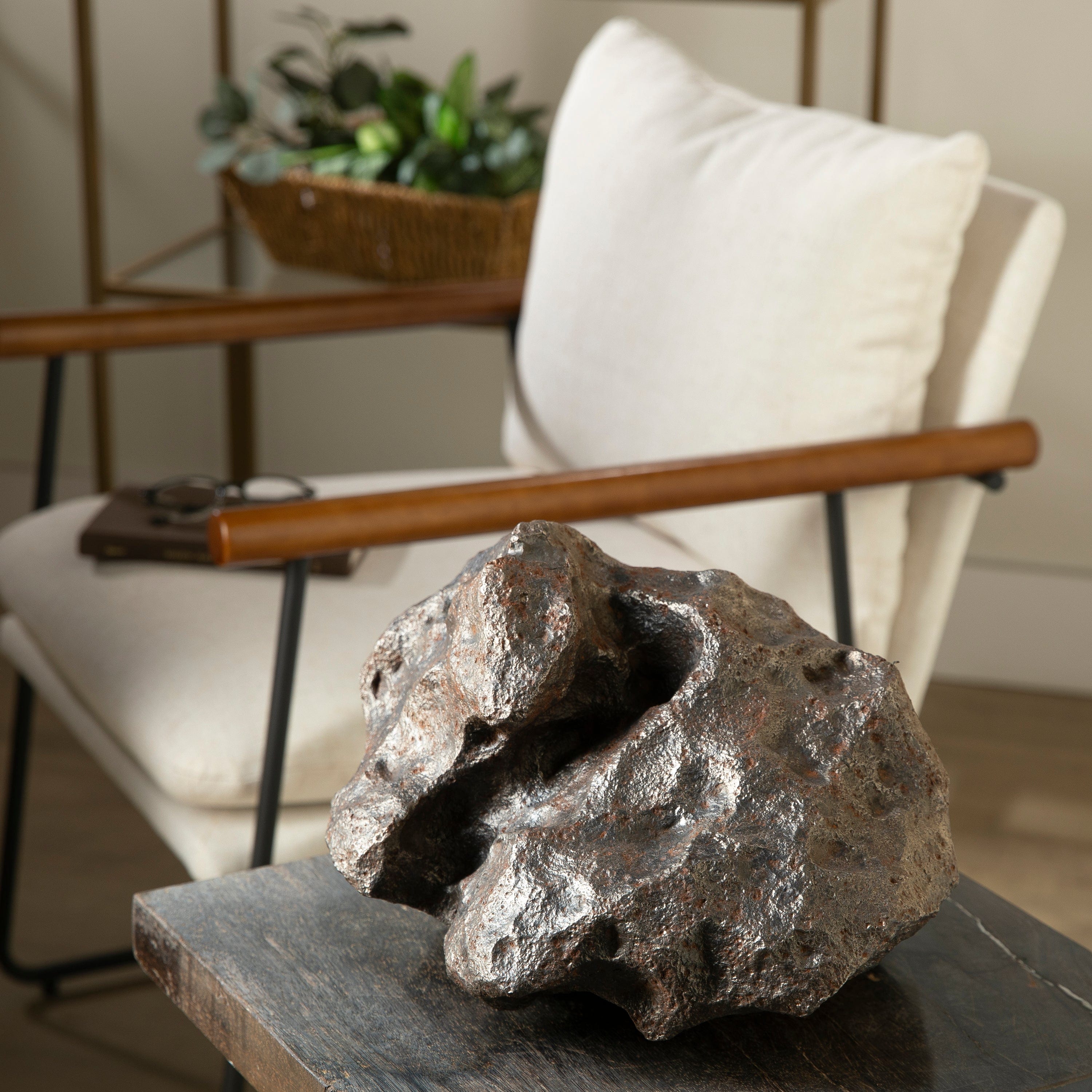Kalifano Meteorites Campo Del Cielo Iron Meteorite End Cut from Chaco, Argentina 13" / 35.3 kgs MTCC480000.001
