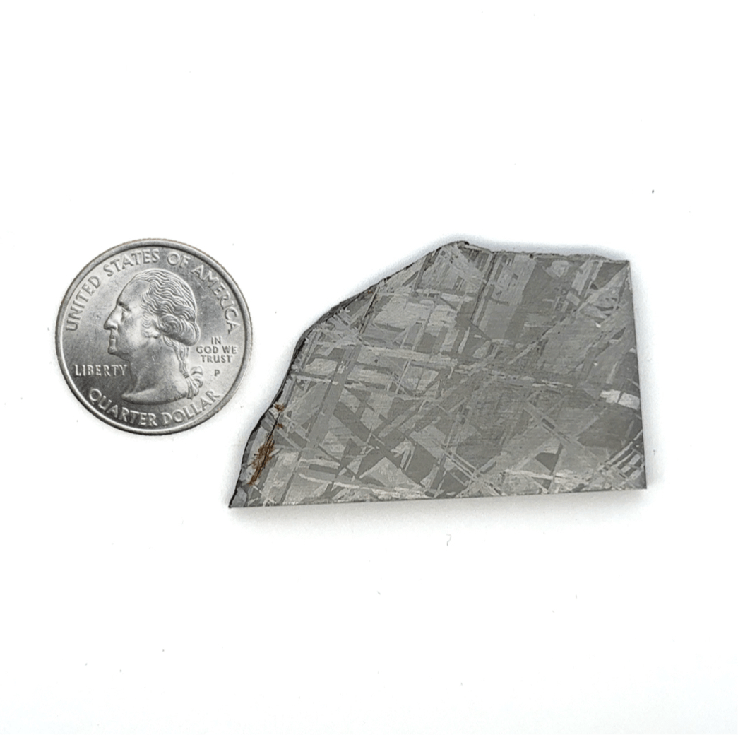 Kalifano Meteorites Gibeon Iron Meteorite Slice from Namibia 2.125" / 36 grams MTG2800.001