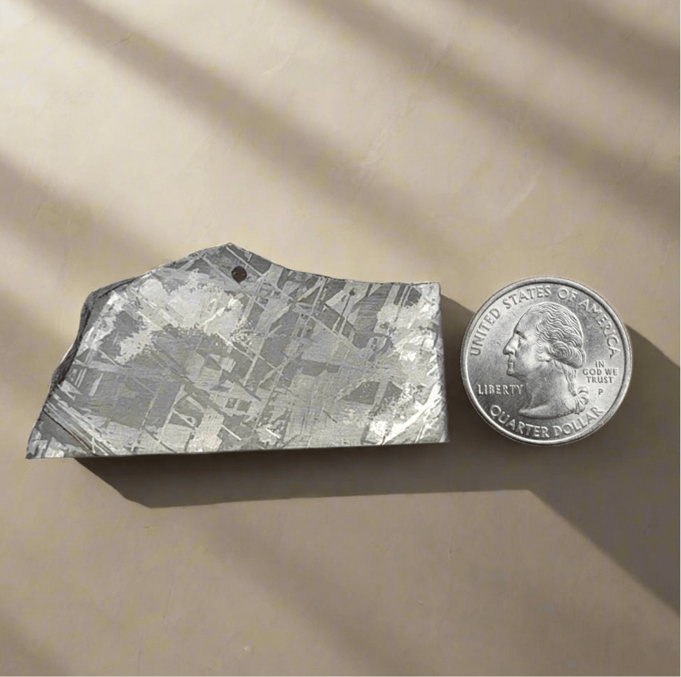 Kalifano Meteorites Gibeon Iron Meteorite Slice from Namibia 2.5" / 46 grams MTG3400.002
