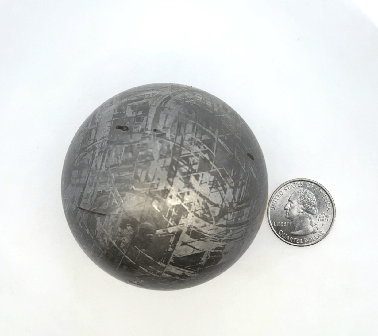 Kalifano Meteorites Gibeon Sphere Iron Meteorite from Namibia 2.75" / 1,323 grams MTG192000.001