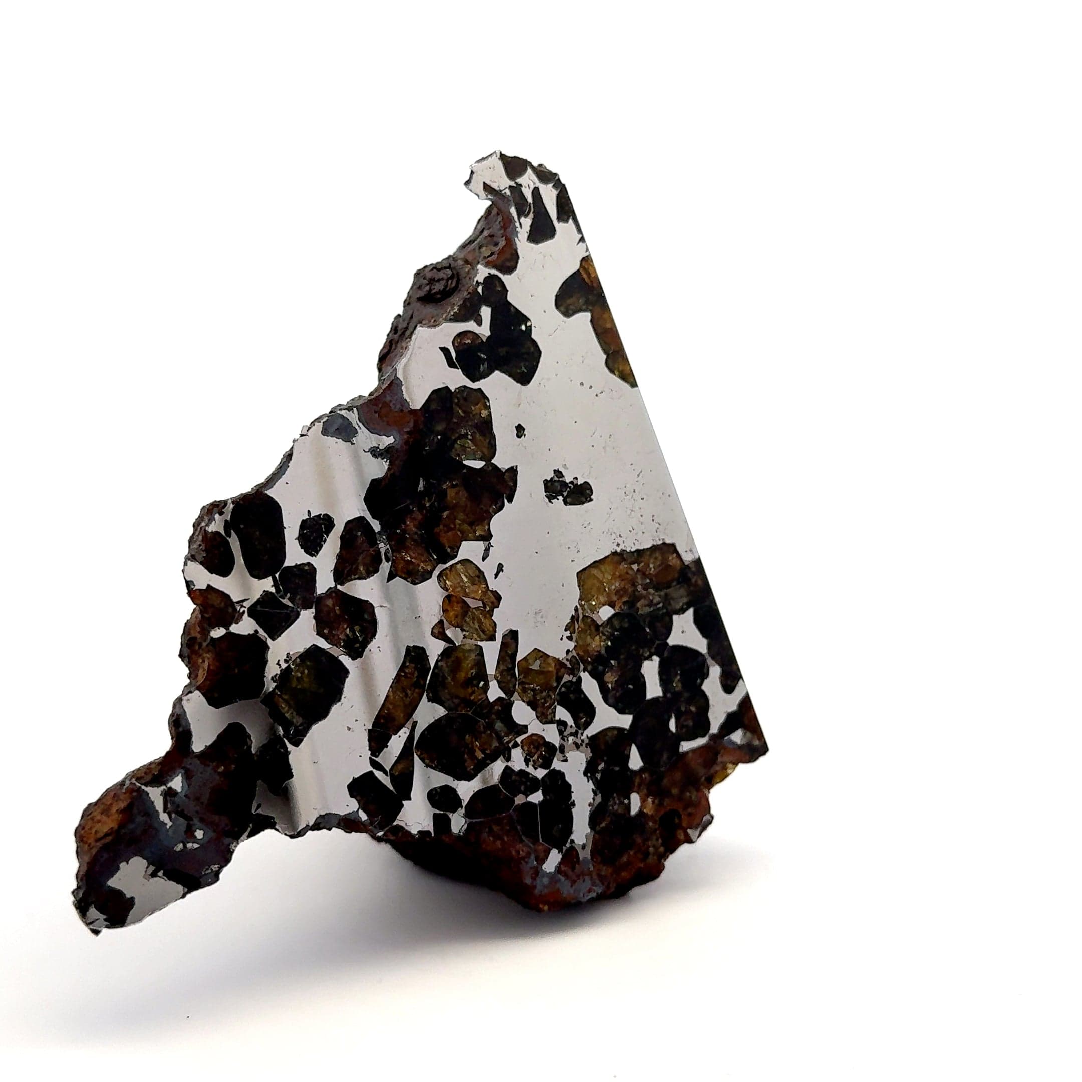 Kalifano Meteorites Seymchan with Pallasite Stony-iron Meteorite from Russia 3.5" / 682 grams MTS64000.001