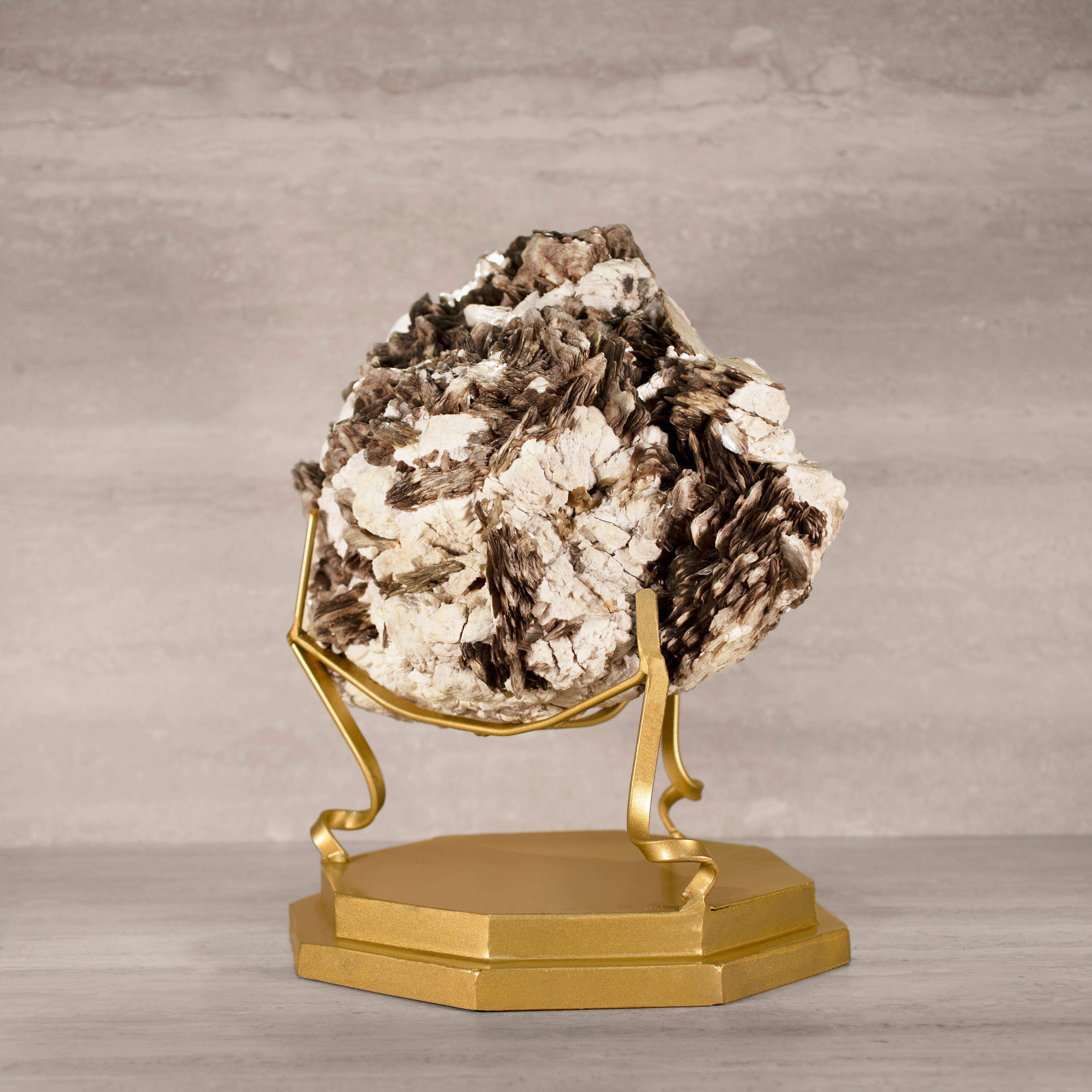 Kalifano Mica Natural Brazilian Mica & Albite on Custom Stand - 17" / 59 lbs MC13400.001