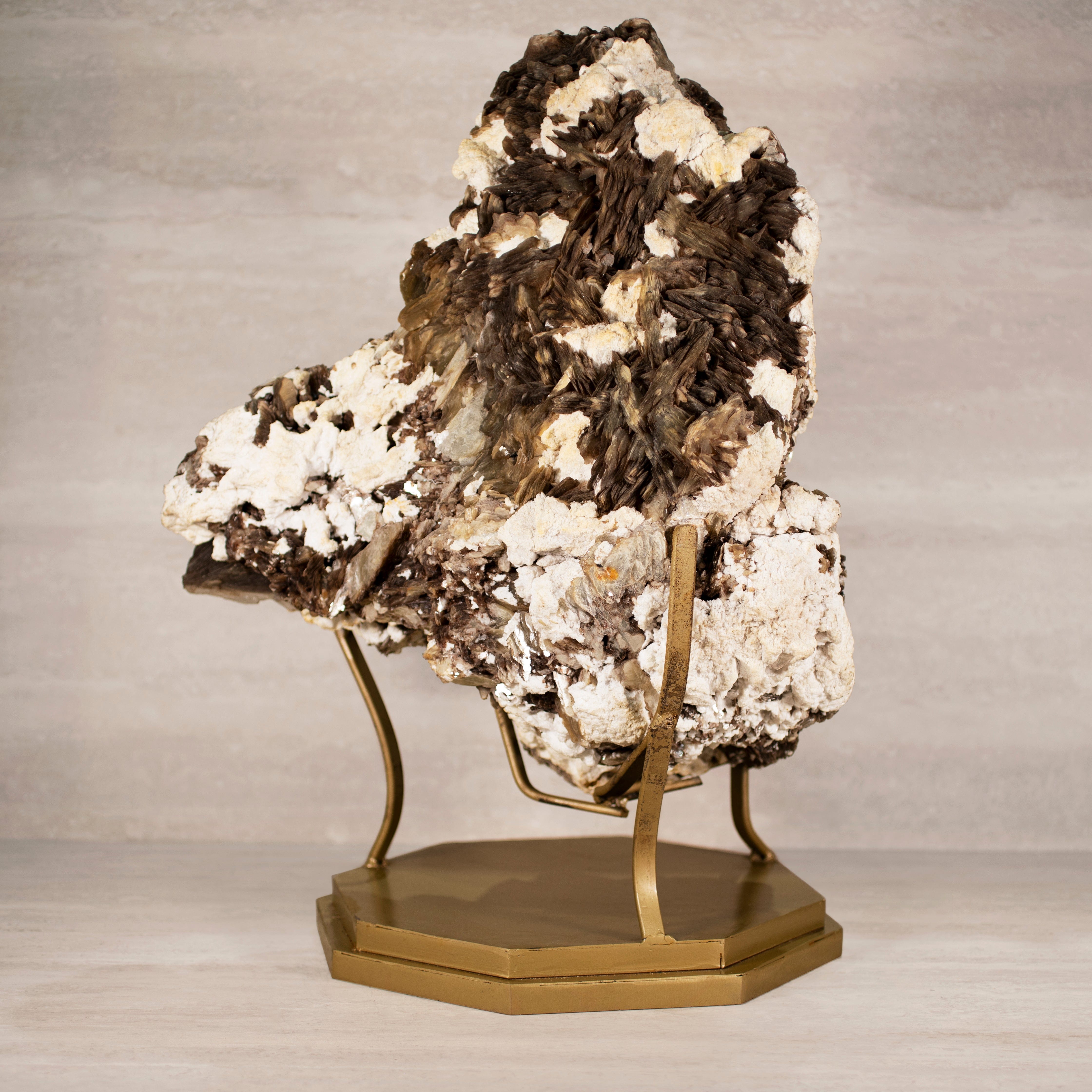 Kalifano Mica Natural Brazilian Mica & Albite on Custom Stand - 25.75" / 127 lbs MC29000.001