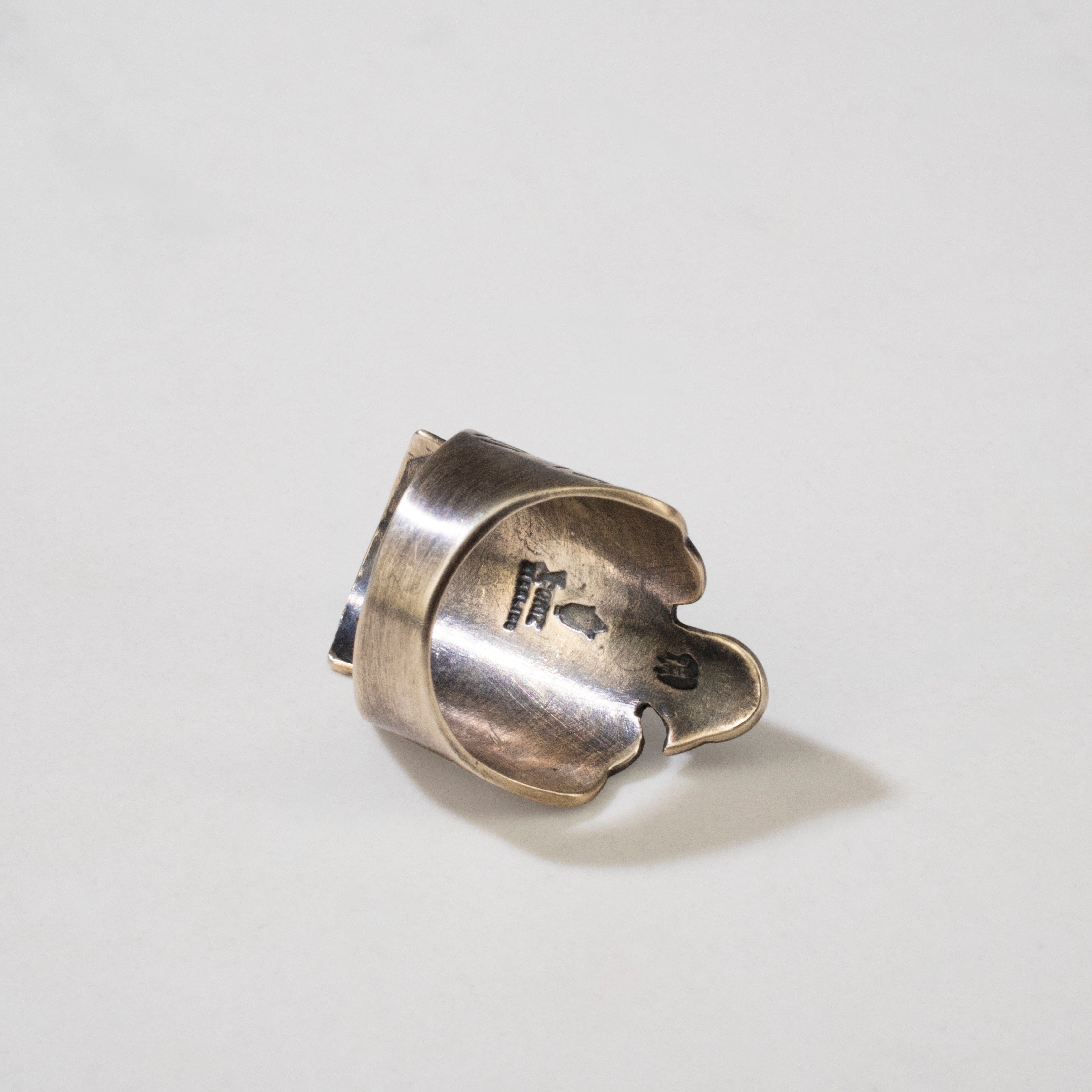 Kalifano Native American Jewelry 7.5 Raymond Coriz Lapis Santo Domingo Pueblo USA Native American Made 925 Sterling Silver Ring NAR900.043.75