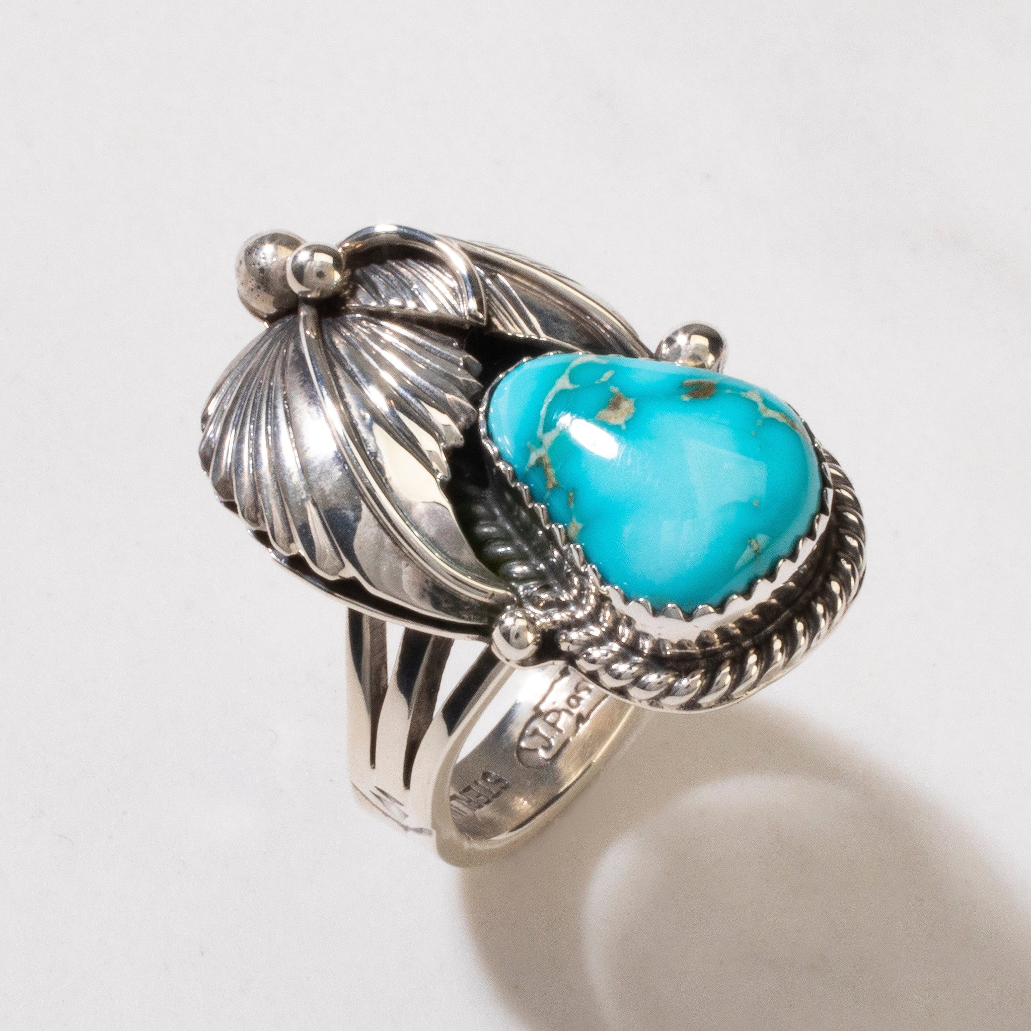 KALIFANO | Sleeping Beauty Turquoise Navajo Native Made 925 Silver 