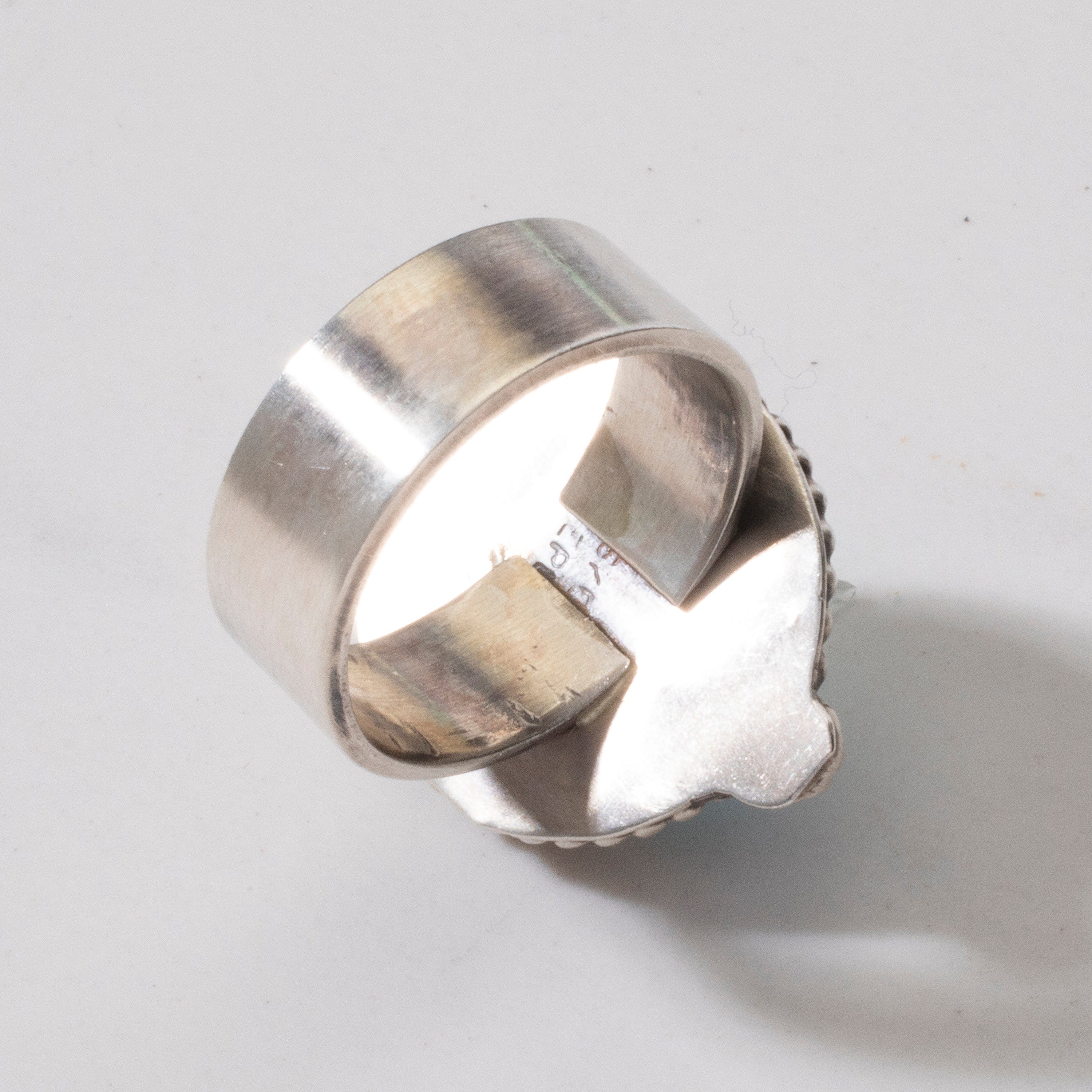Kalifano Native American Jewelry 9 Scott Skeets Royston Turquoise Navajo USA Native American Made 925 Sterling Silver Ring NAR900.041.9