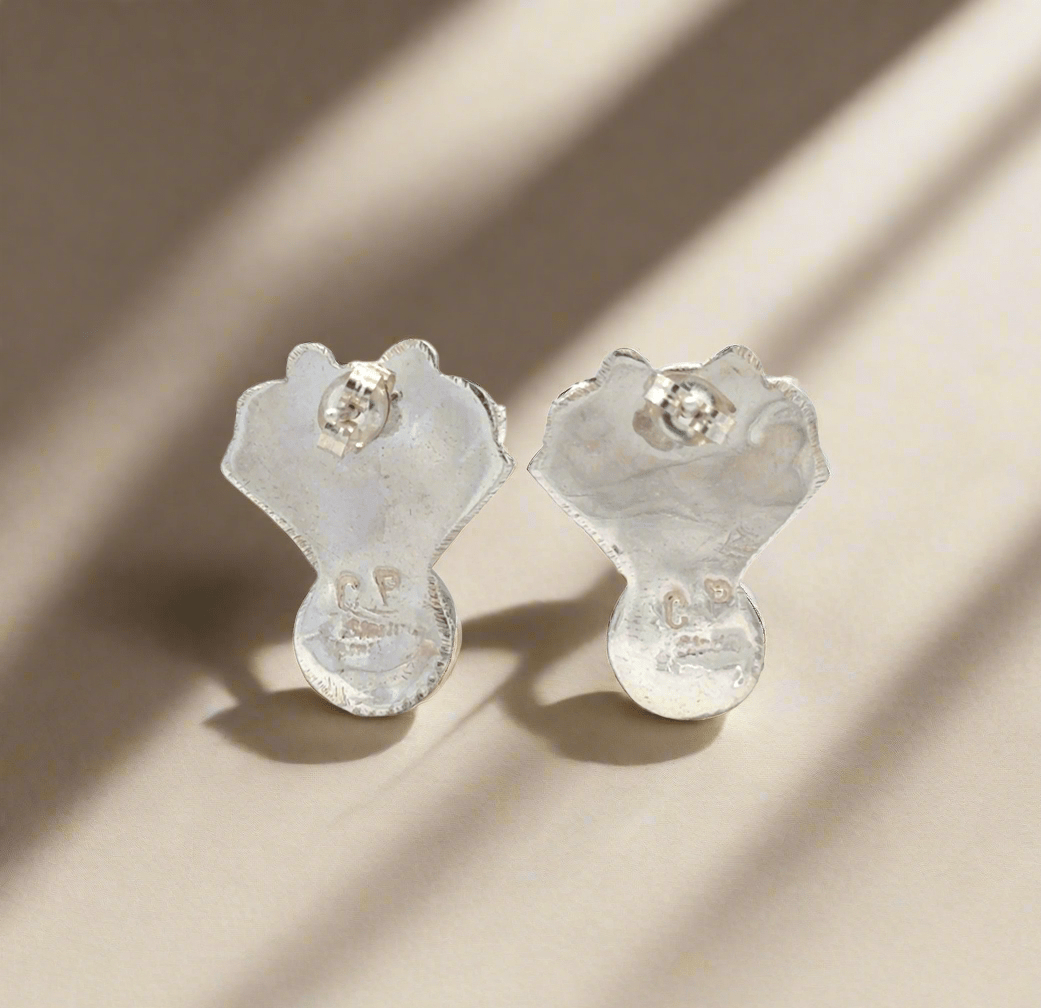 Kalifano Native American Jewelry Clarence Pedro Sunface Multi Gem Zuni USA Native American Made 925 Sterling Silver Earrings with Stud Backing NAE600.023