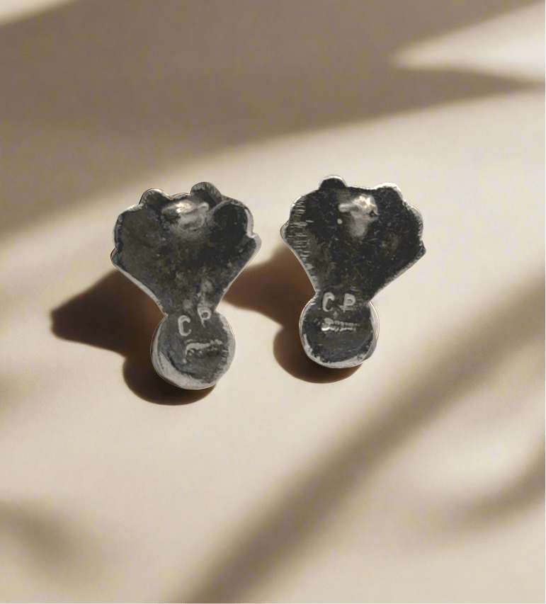 Kalifano Native American Jewelry Clarence Pedro Sunface Multi Gem Zuni USA Native American Made 925 Sterling Silver Earrings with Stud Backing NAE600.026