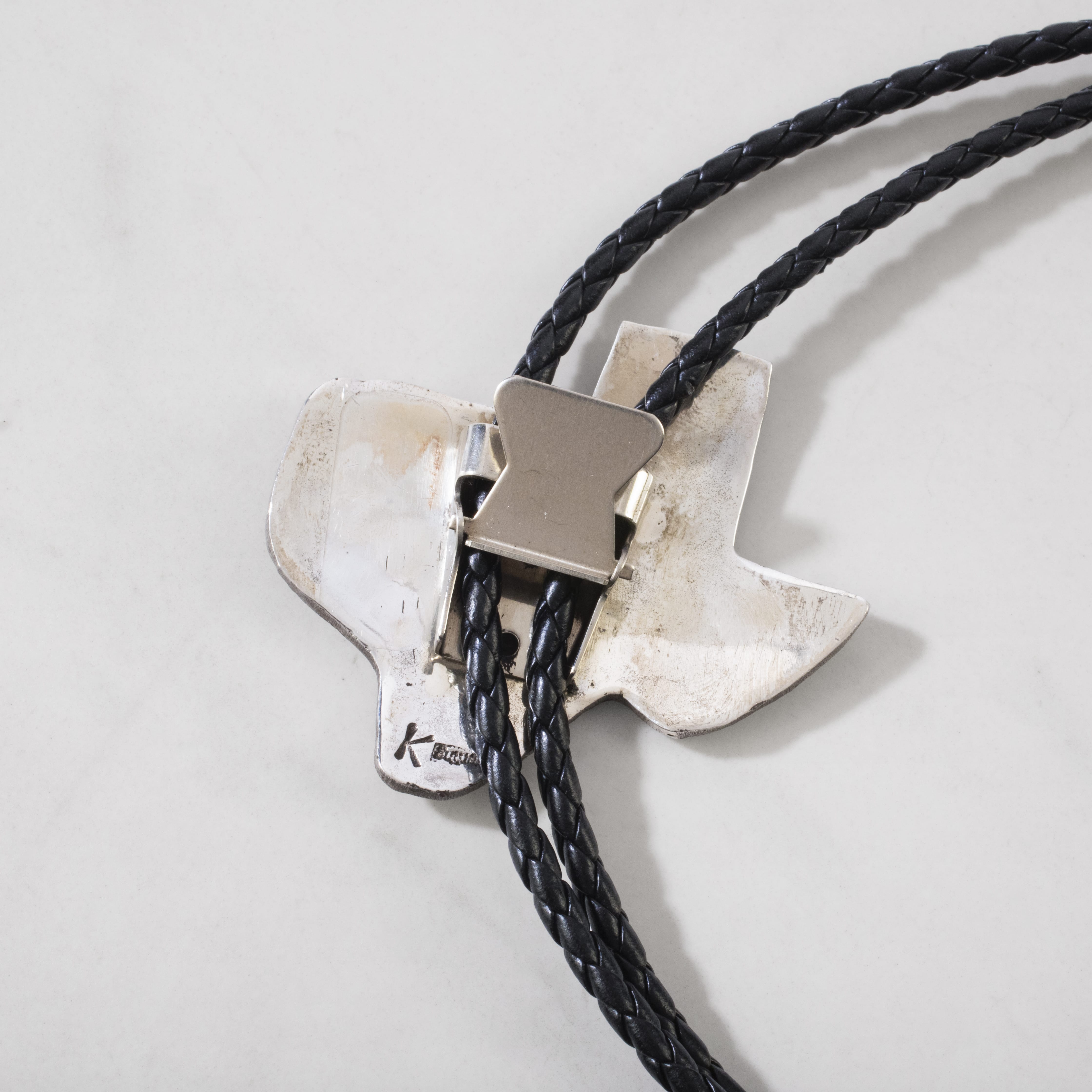 Kalifano Native American Jewelry Emerson Kinsel Navajo Texas USA Native American Made 925 Sterling Silver Bolo Tie NABT550.002
