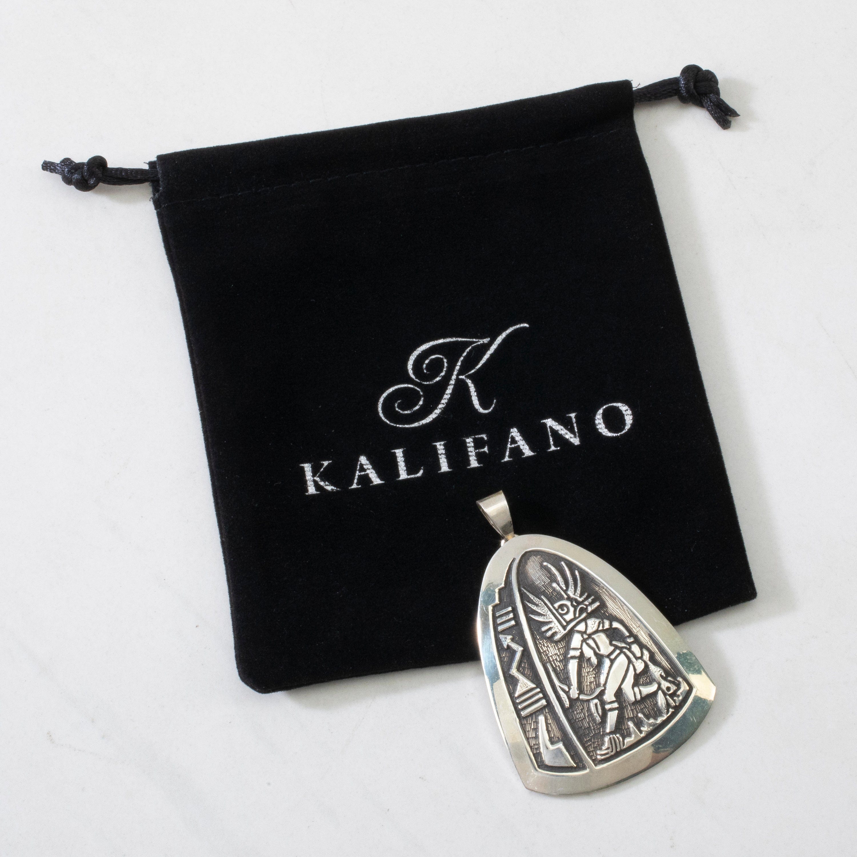 Kalifano Native American Jewelry Hopi USA Native American Made 925 Sterling Silver Pendant NAN1800.027