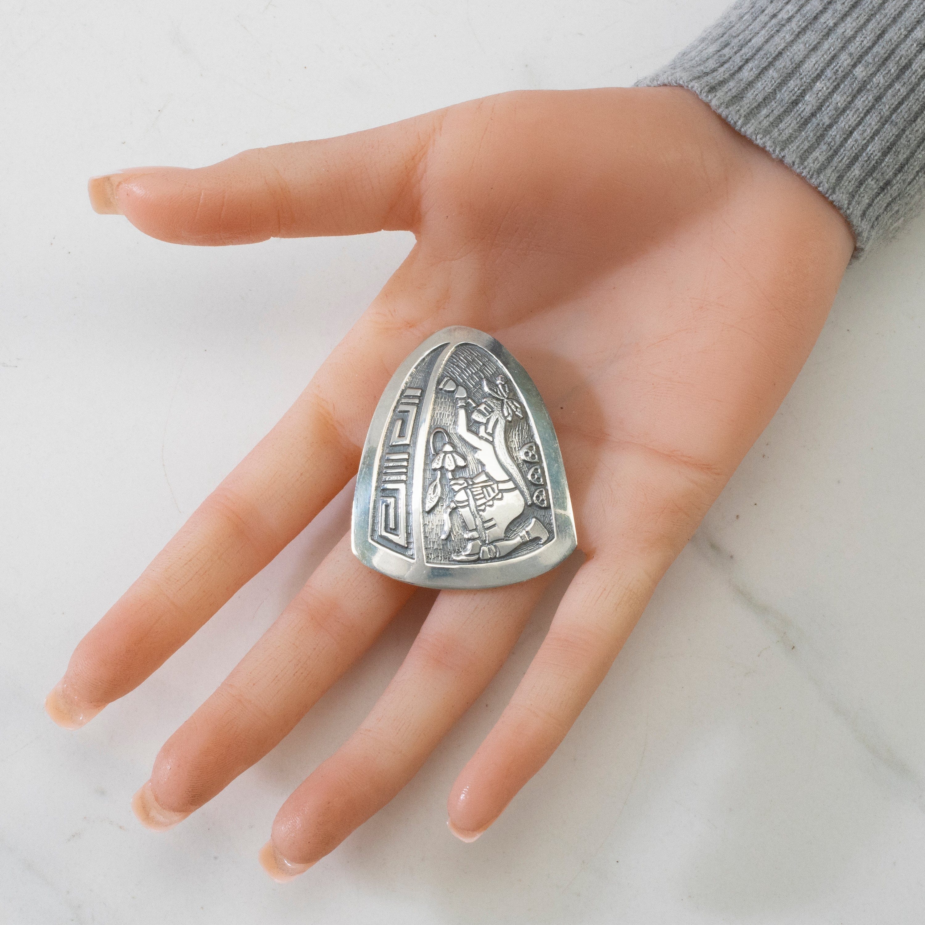 Kalifano Native American Jewelry Hopi USA Native American Made 925 Sterling Silver Pendant NAN1800.028