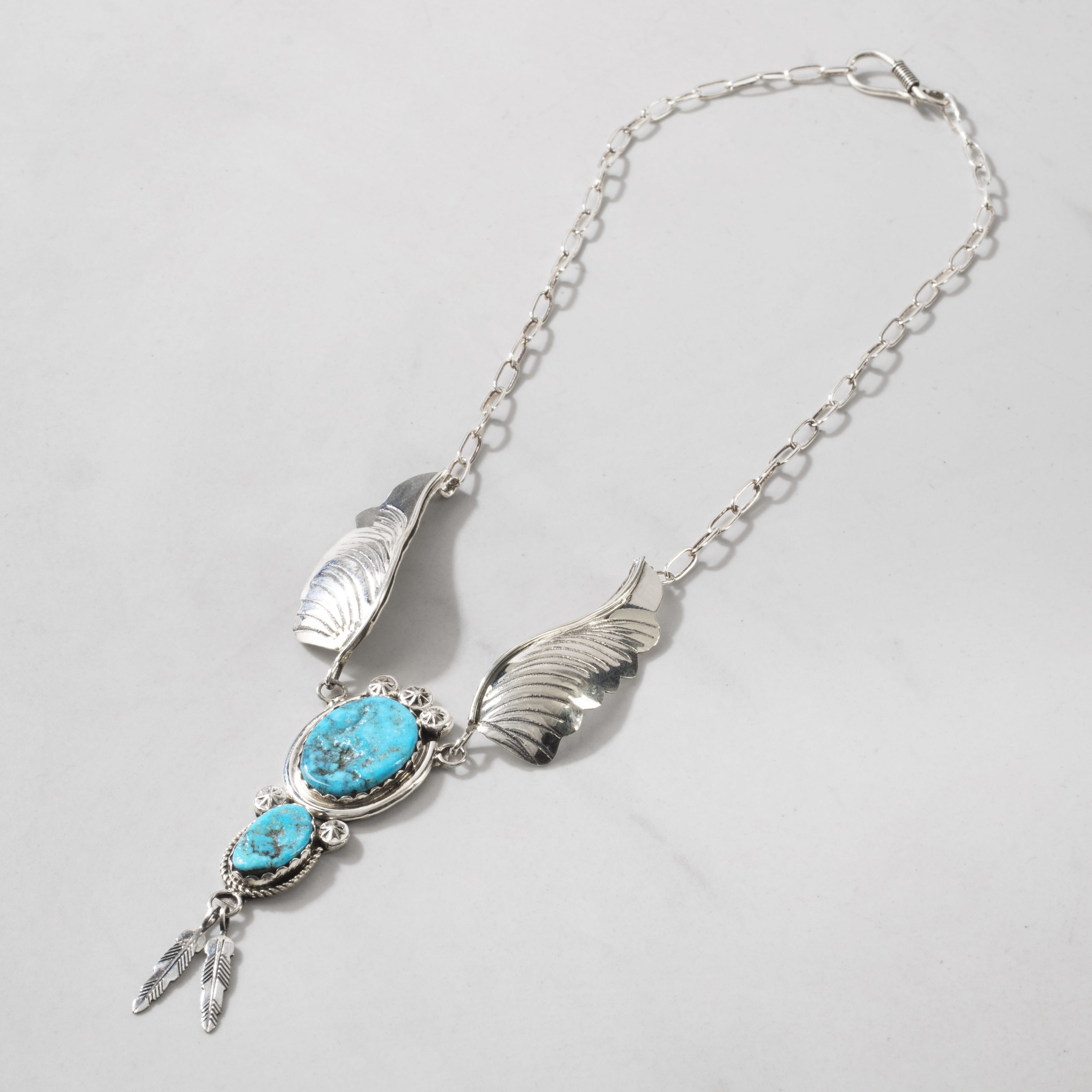 KALIFANO | Margie Chee Kingman Turquoise Wings USA Navajo Made 925