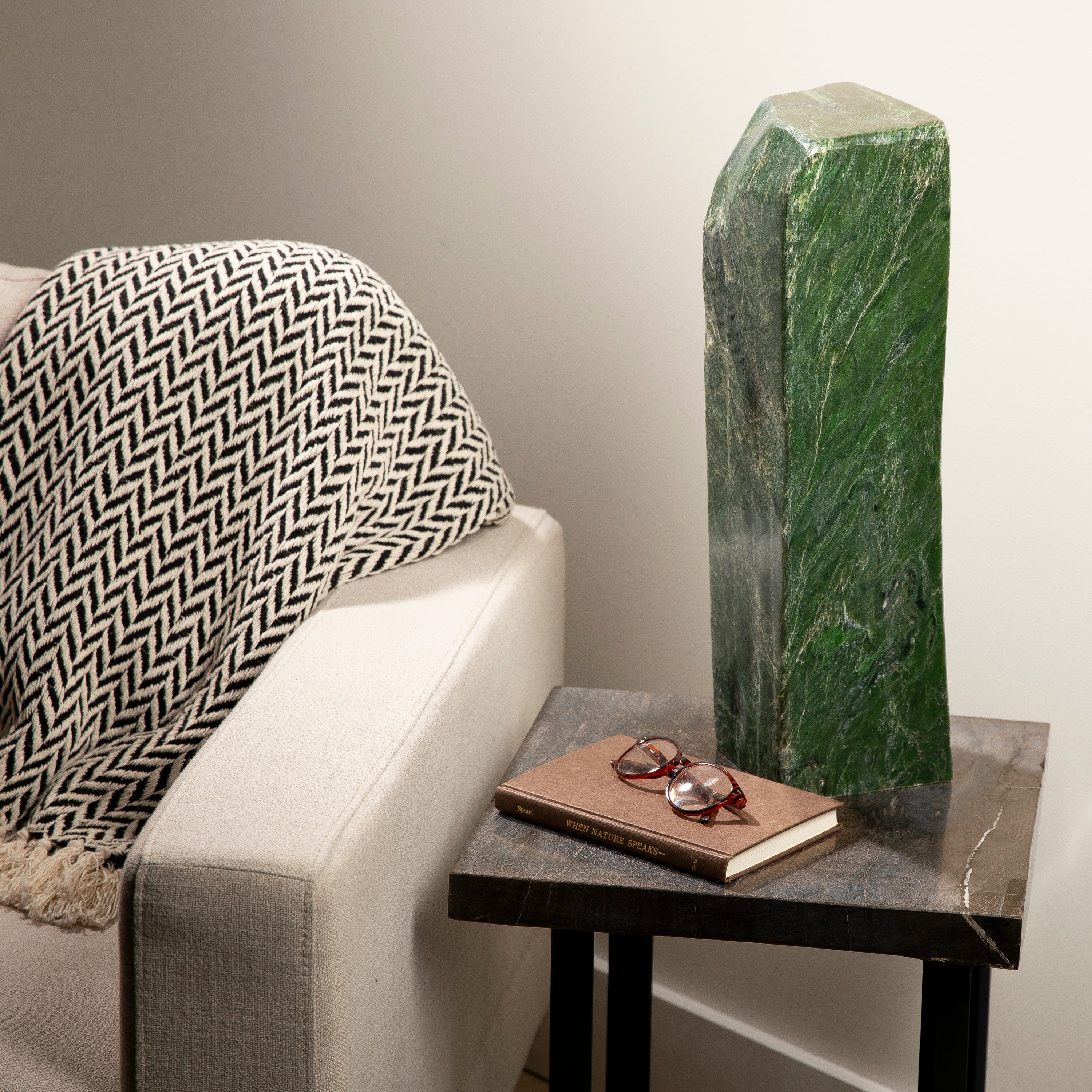Kalifano Nephrite Jade Freeform Nephrite Jade Tower from Afghanistan - 20" / 68 lbs NJ24700.001
