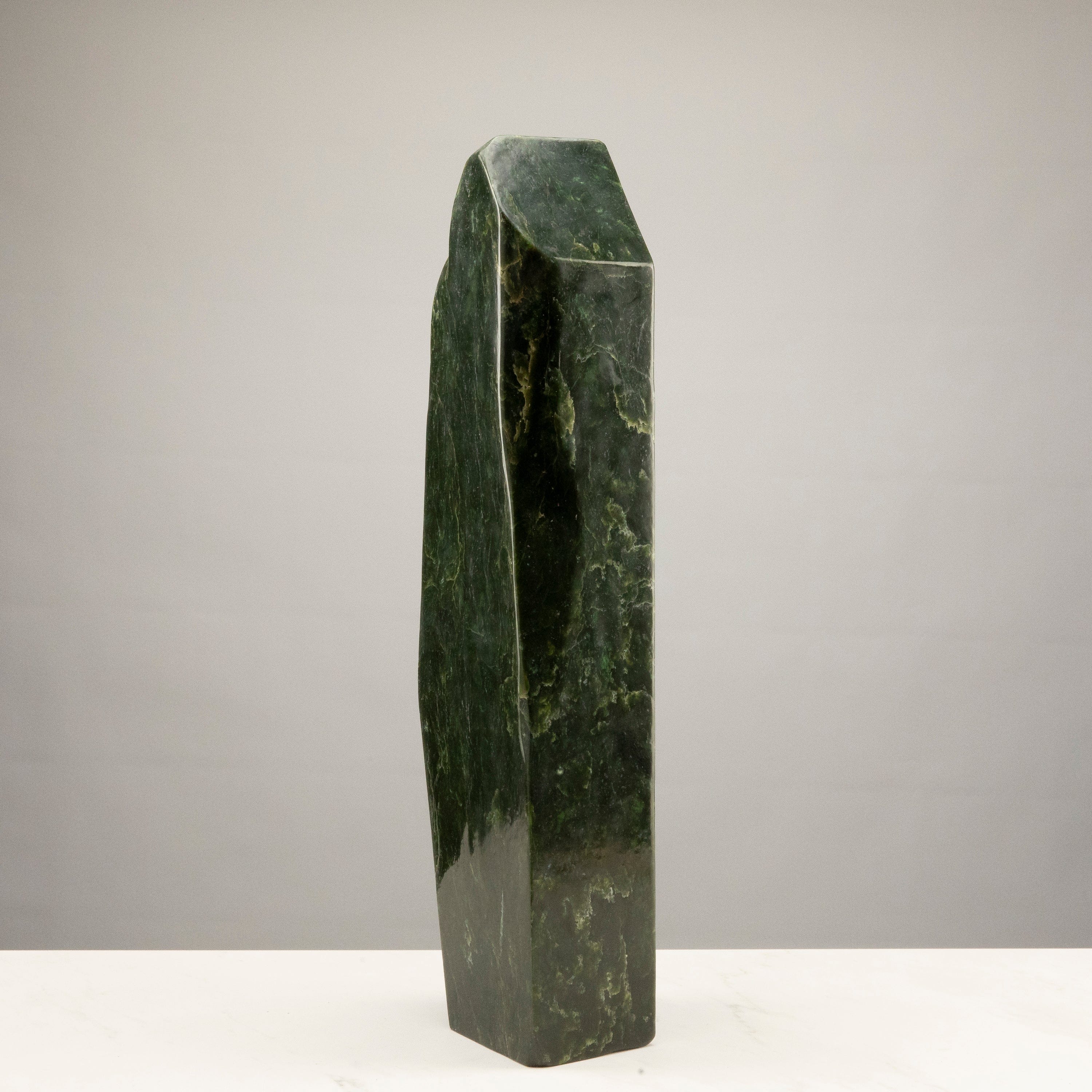 Kalifano Nephrite Jade Freeform Nephrite Jade Tower from Afghanistan - 25.5" / 56 lbs NJ20200.001