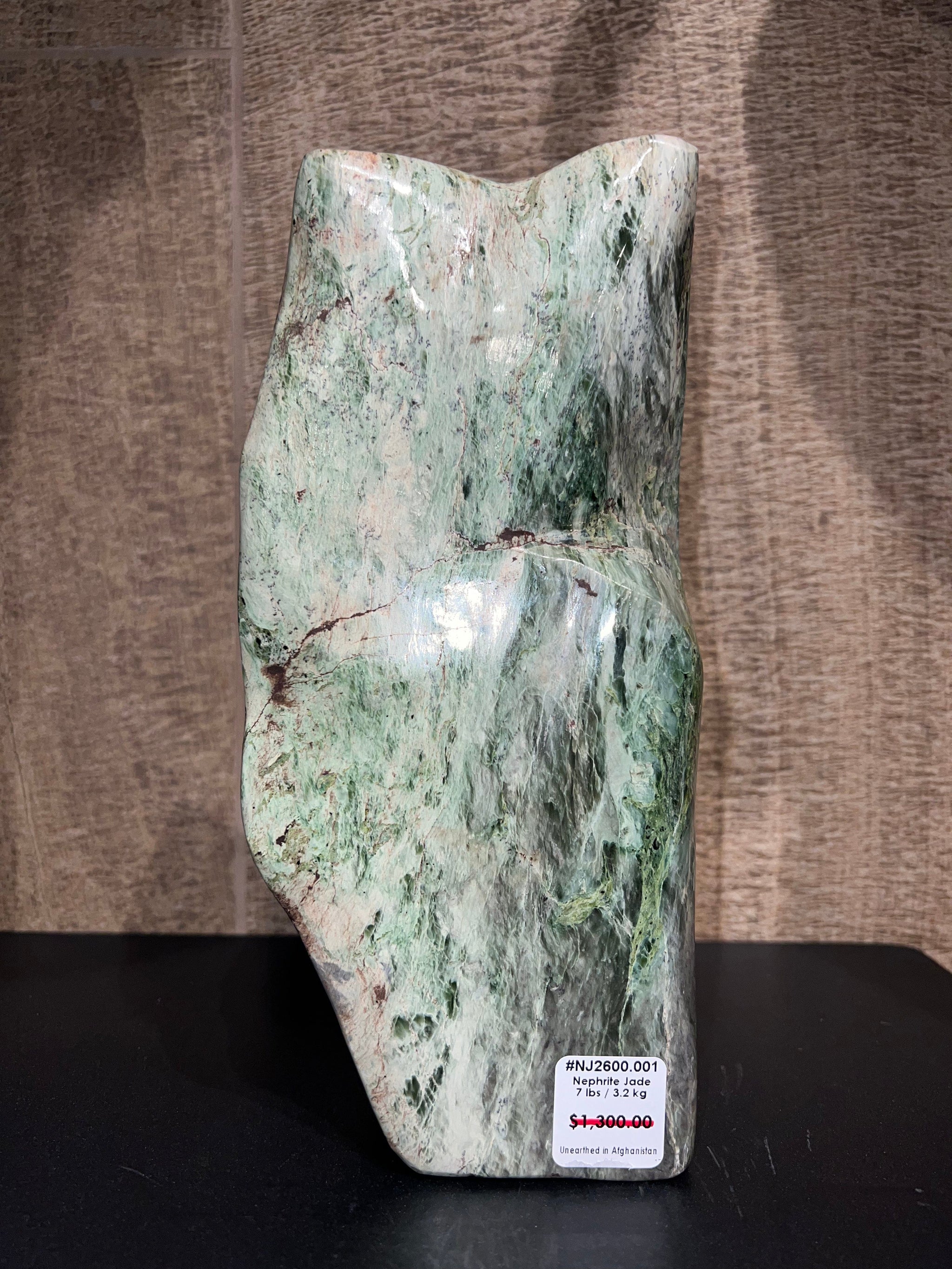 Green Jade Pyramid - 1.1 POUND Natural Nephrite Jade Pyramid - outlet Green Nephrite Jade Freeform Pyramid