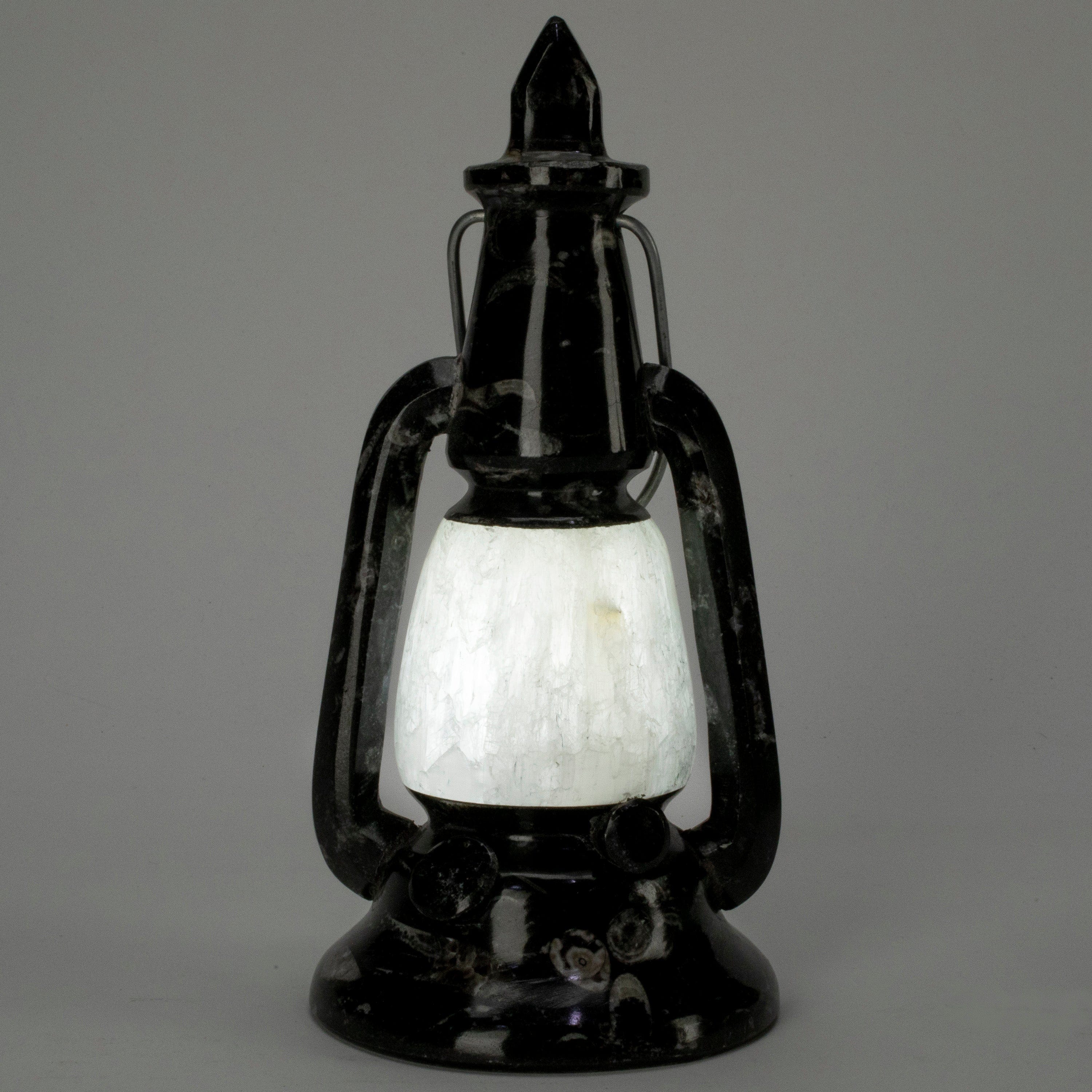 Kalifano Orthoceras Orthoceras Lantern with Selenite from Morocco ORL400