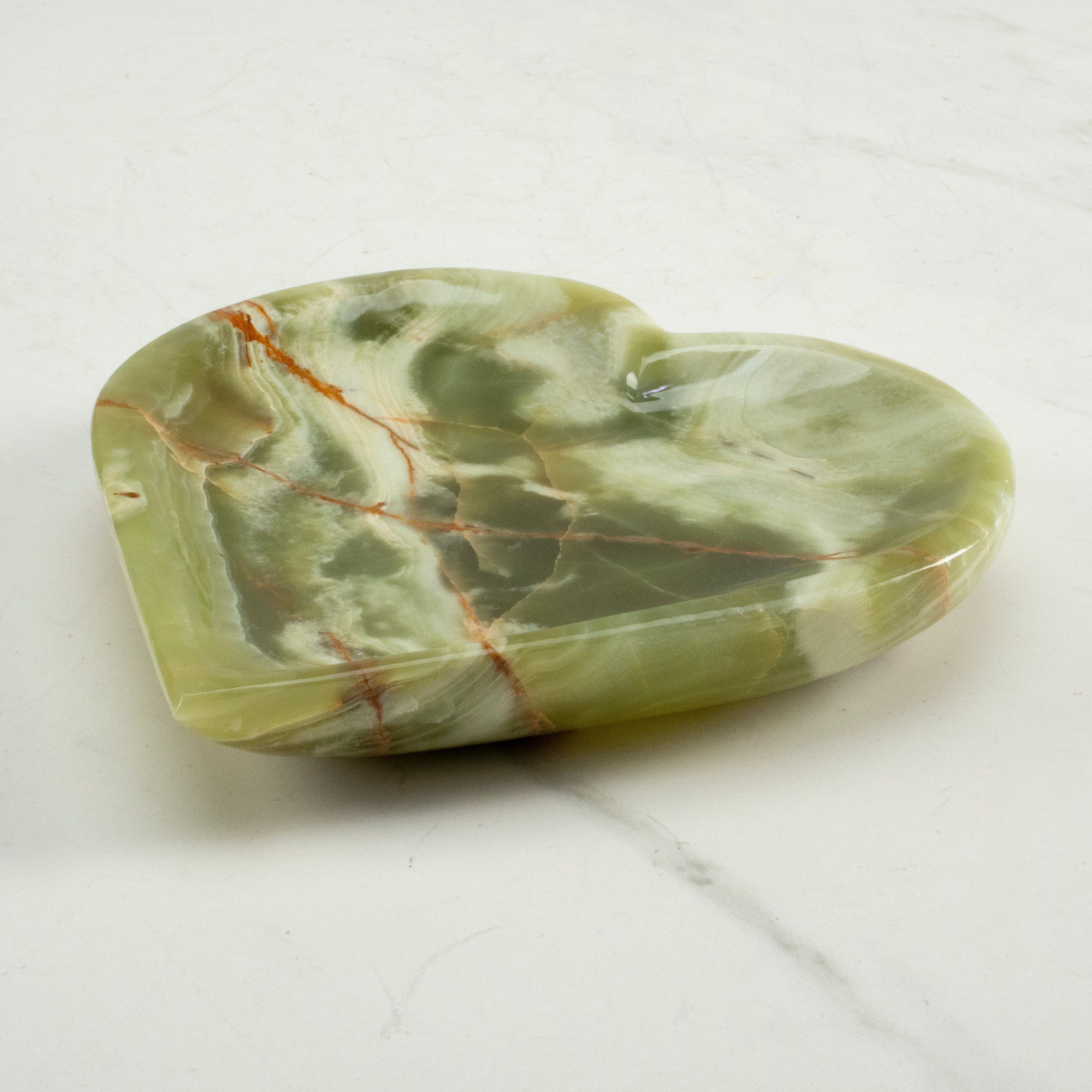 KALIFANO Pakistan Onyx 6” Green Onyx Heart PON-HBL6
