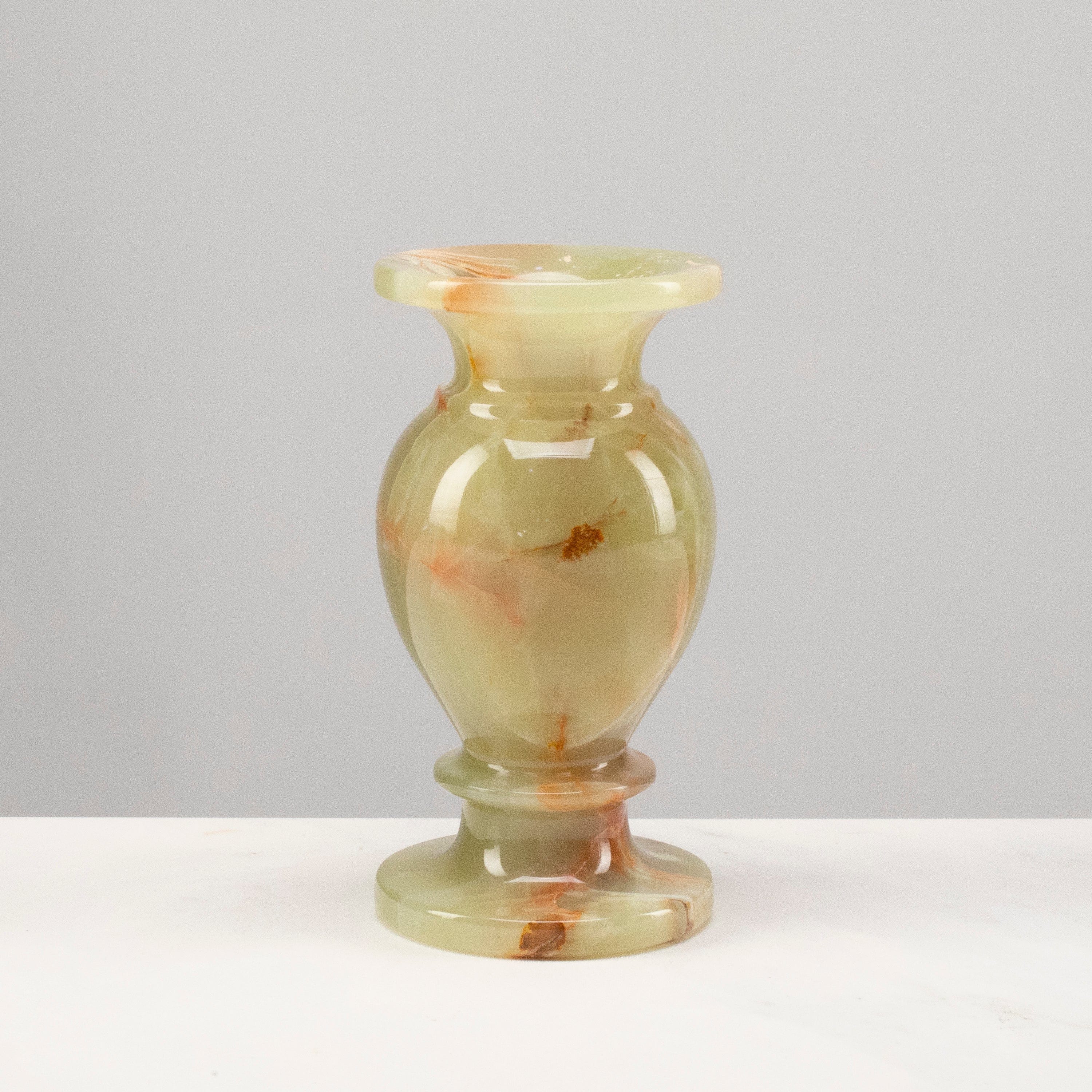 KALIFANO Pakistan Onyx Pakistan Green Onyx Flower Vase PON-FV6