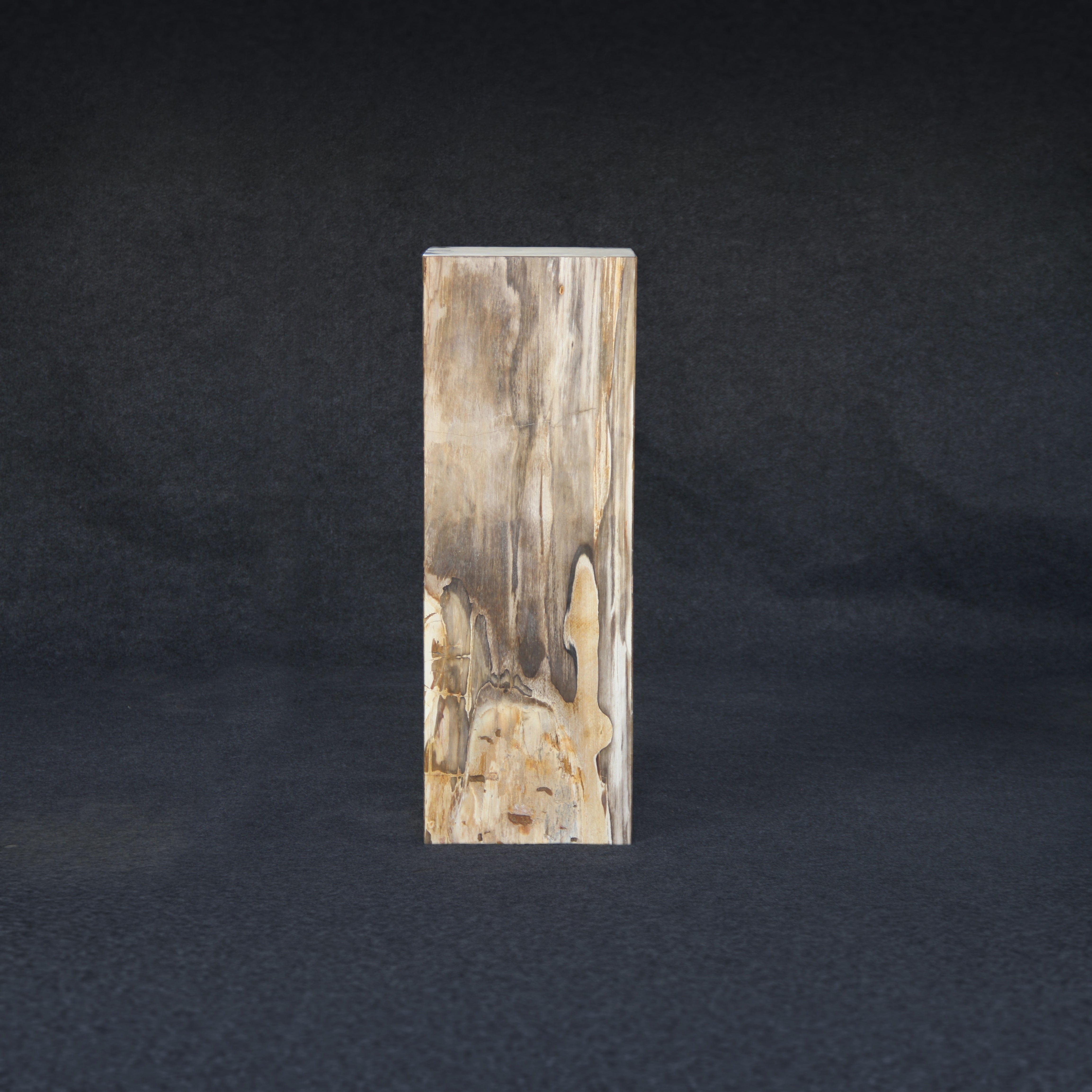 Kalifano Petrified Wood Brown Petrified Wood Hollow Square Pedestal 39" / 168 lbs PWP8000.025