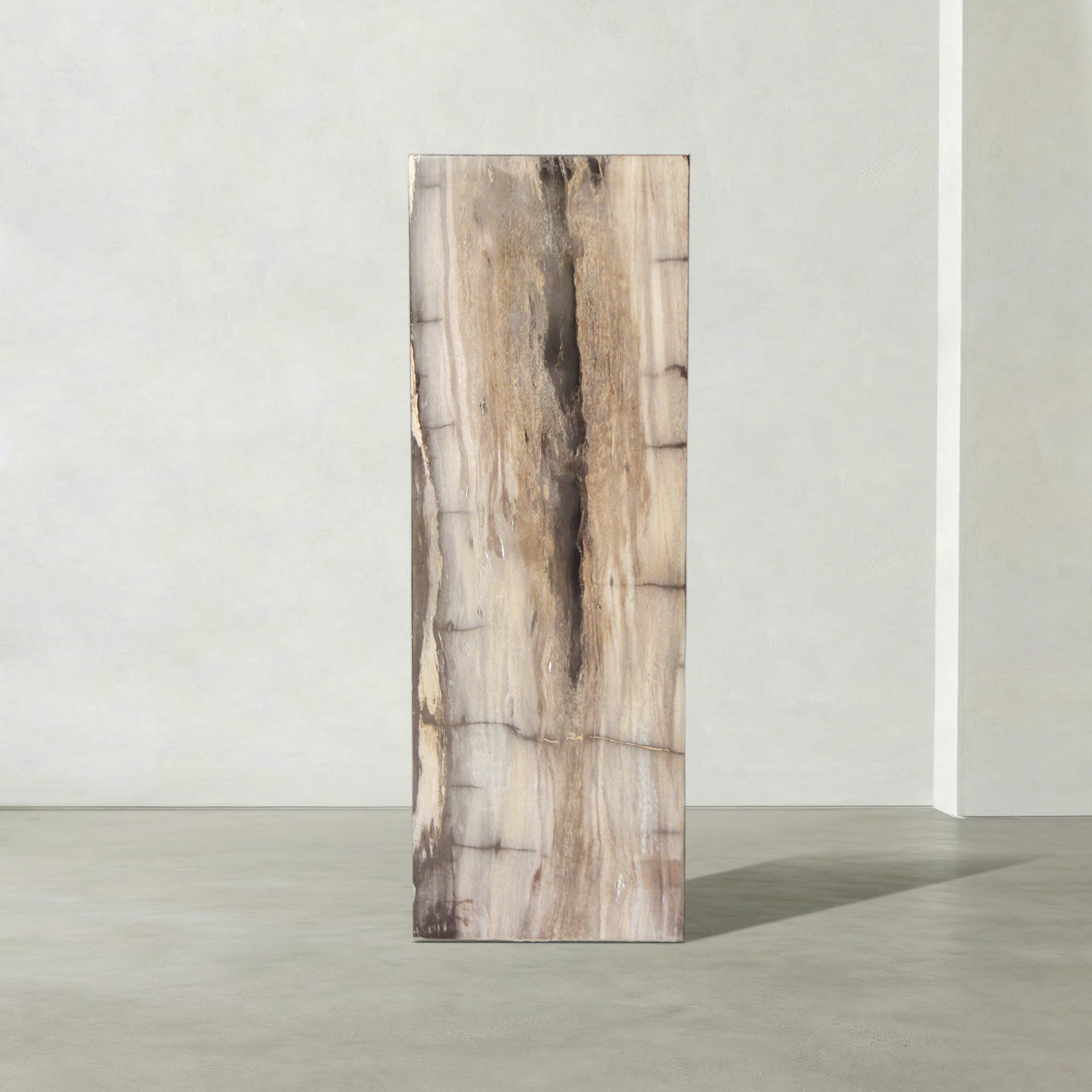 Kalifano Petrified Wood Natural Petrified Wood Hollow Square Pedestal from Indonesia - 39" / 166 lbs PWP8000.057