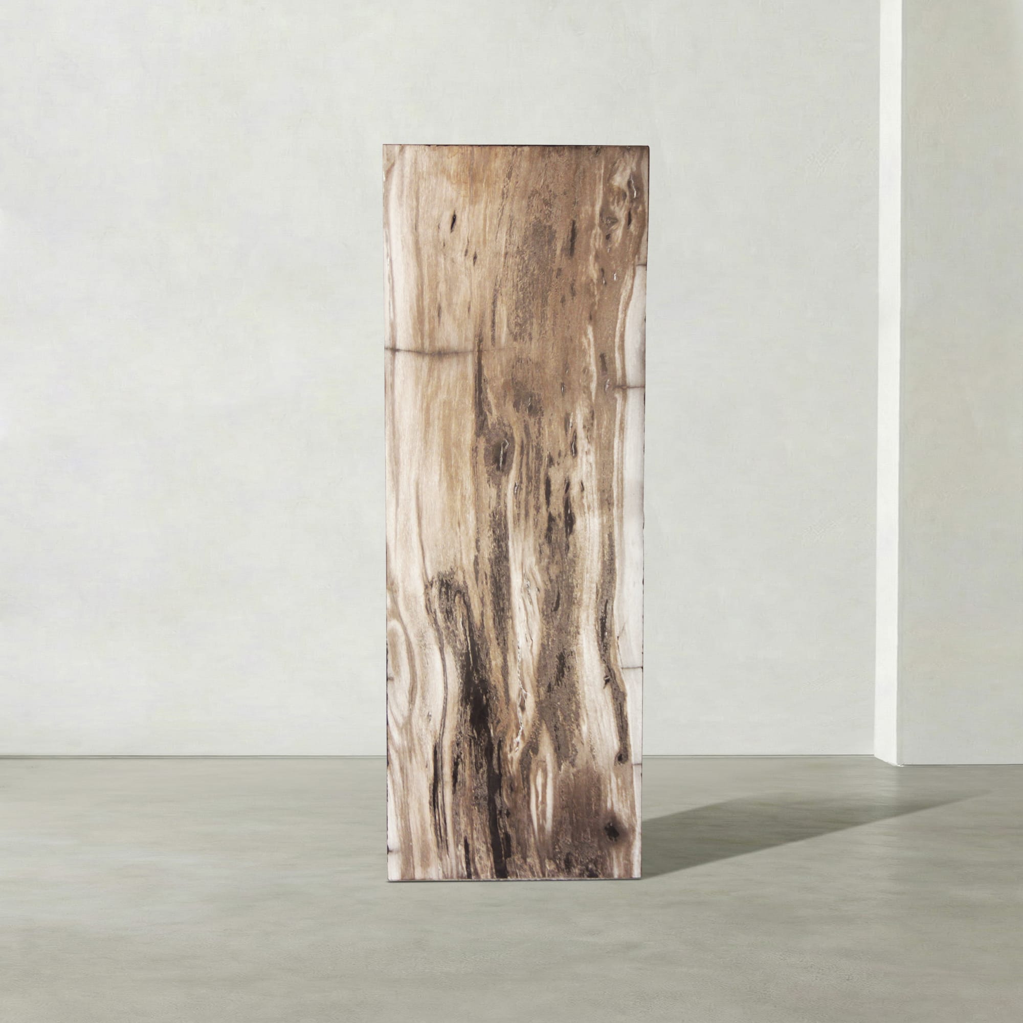 Kalifano Petrified Wood Natural Petrified Wood Hollow Square Pedestal from Indonesia - 39" / 166 lbs PWP8000.057