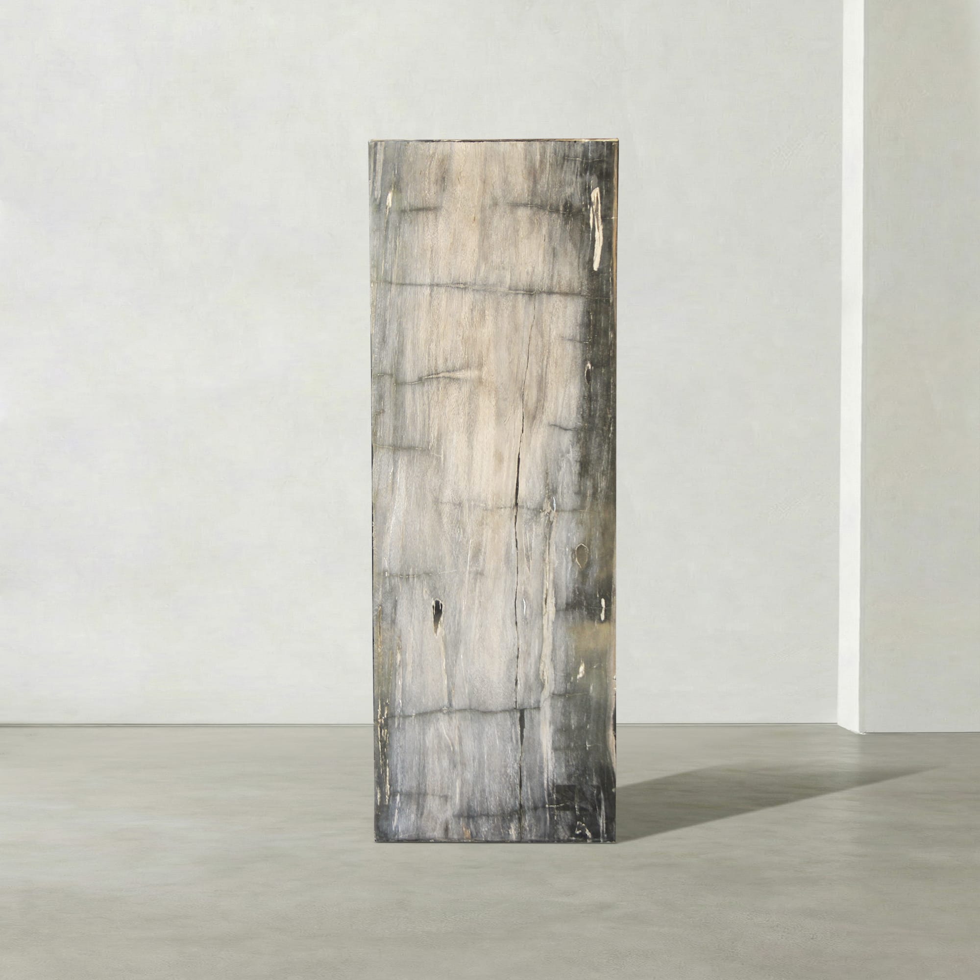 Kalifano Petrified Wood Natural Petrified Wood Hollow Square Pedestal from Indonesia - 39" / 174 lbs PWP8000.058