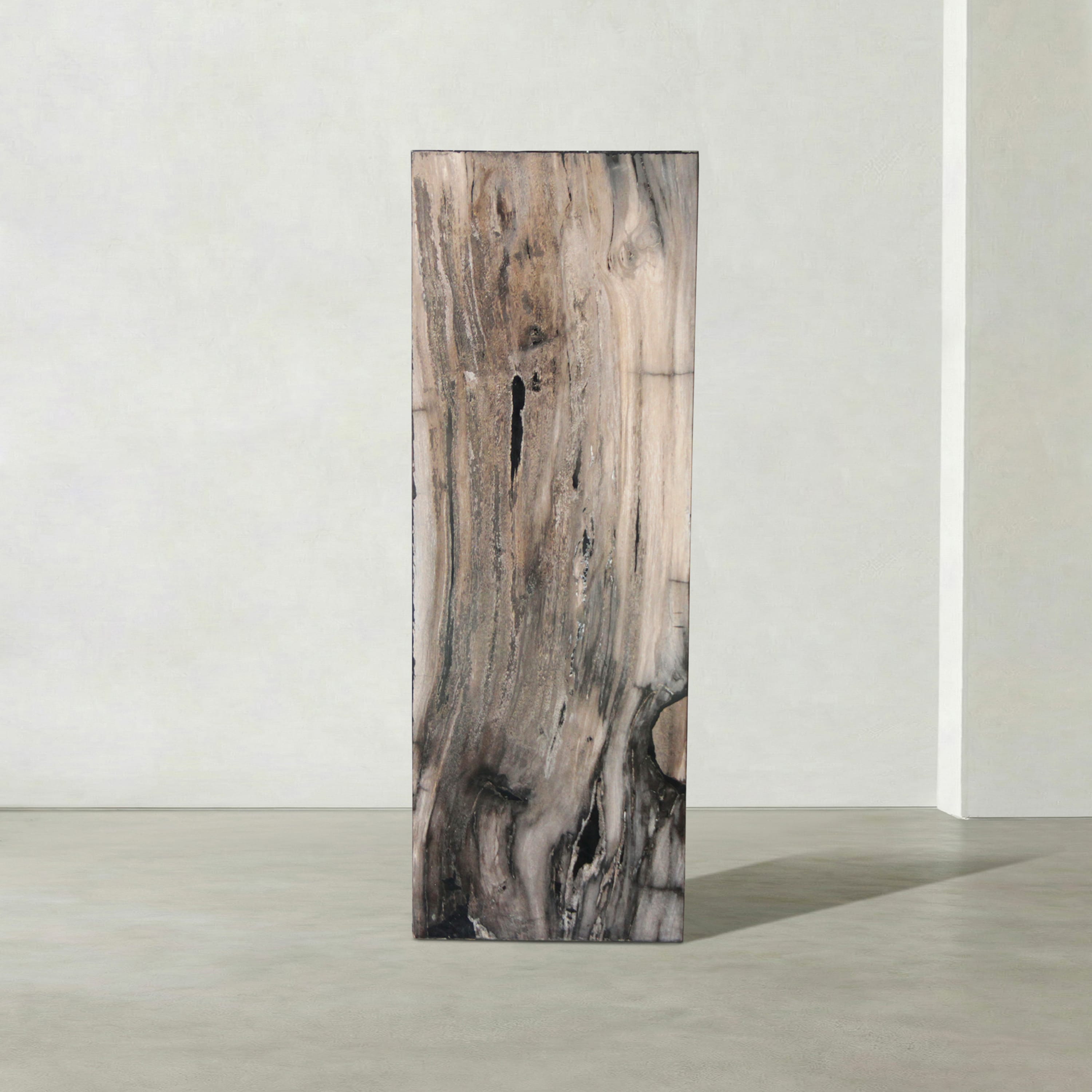 Kalifano Petrified Wood Natural Petrified Wood Hollow Square Pedestal from Indonesia - 39" / 174 lbs PWP8000.066