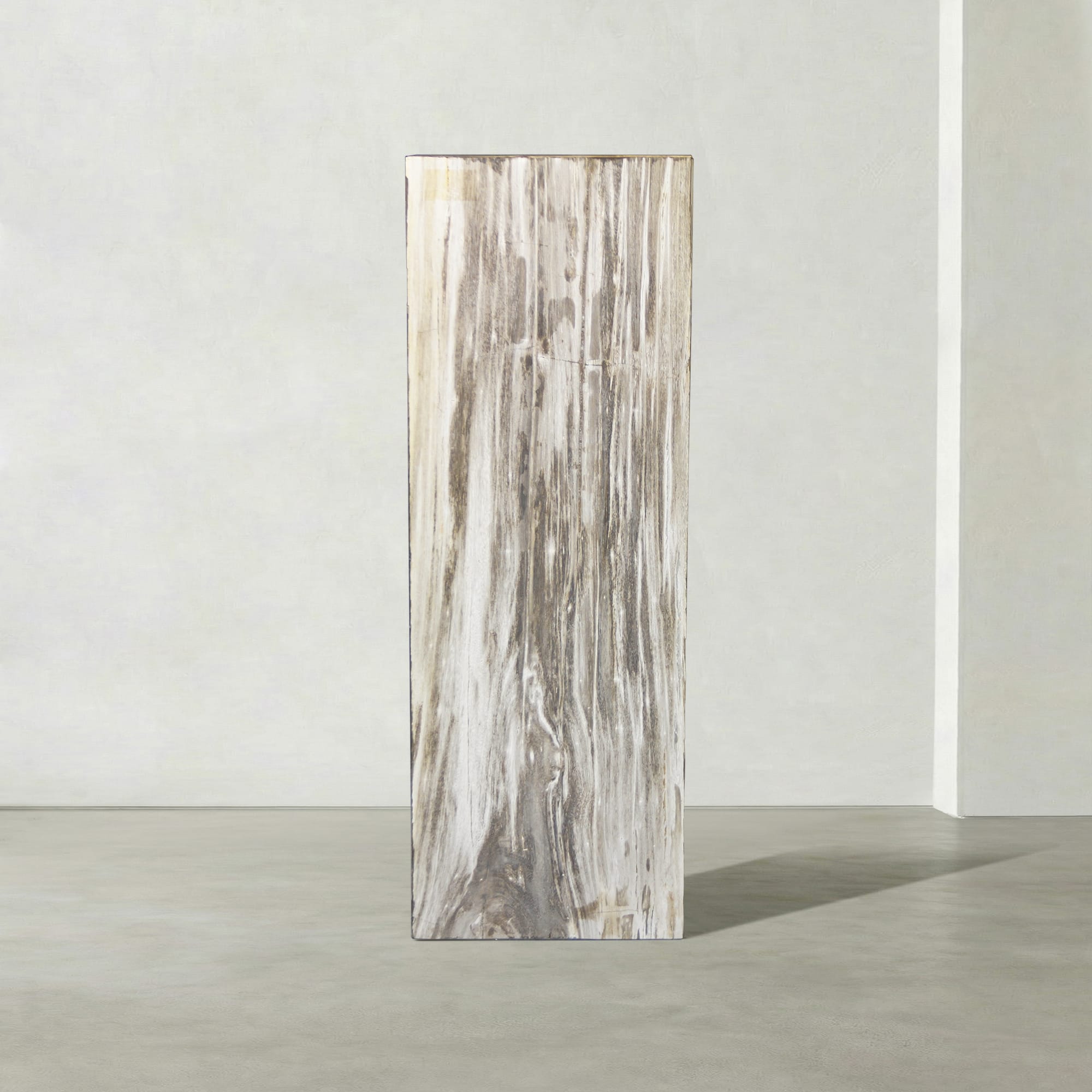 Kalifano Petrified Wood Natural Petrified Wood Hollow Square Pedestal from Indonesia - 39" / 177 lbs PWP8000.047