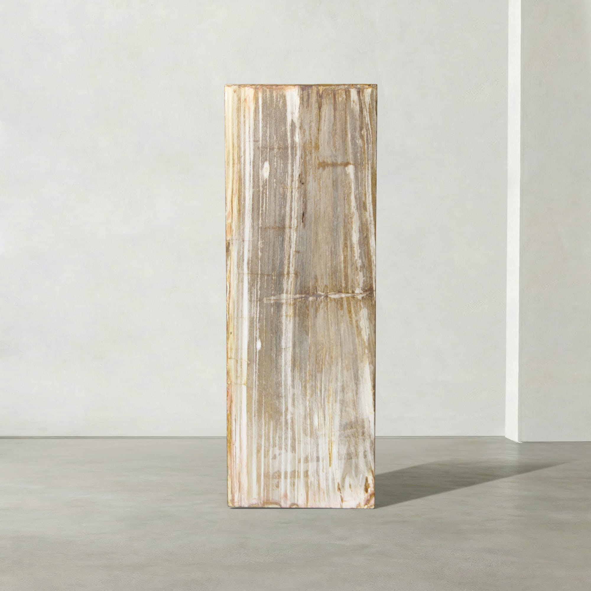 Kalifano Petrified Wood Natural Petrified Wood Hollow Square Pedestal from Indonesia - 39" / 177 lbs PWP8000.048