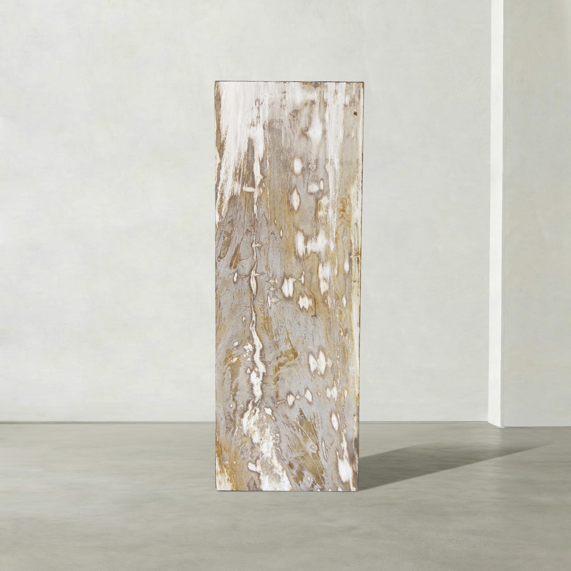 Kalifano Petrified Wood Natural Petrified Wood Hollow Square Pedestal from Indonesia - 39" / 177 lbs PWP8000.050