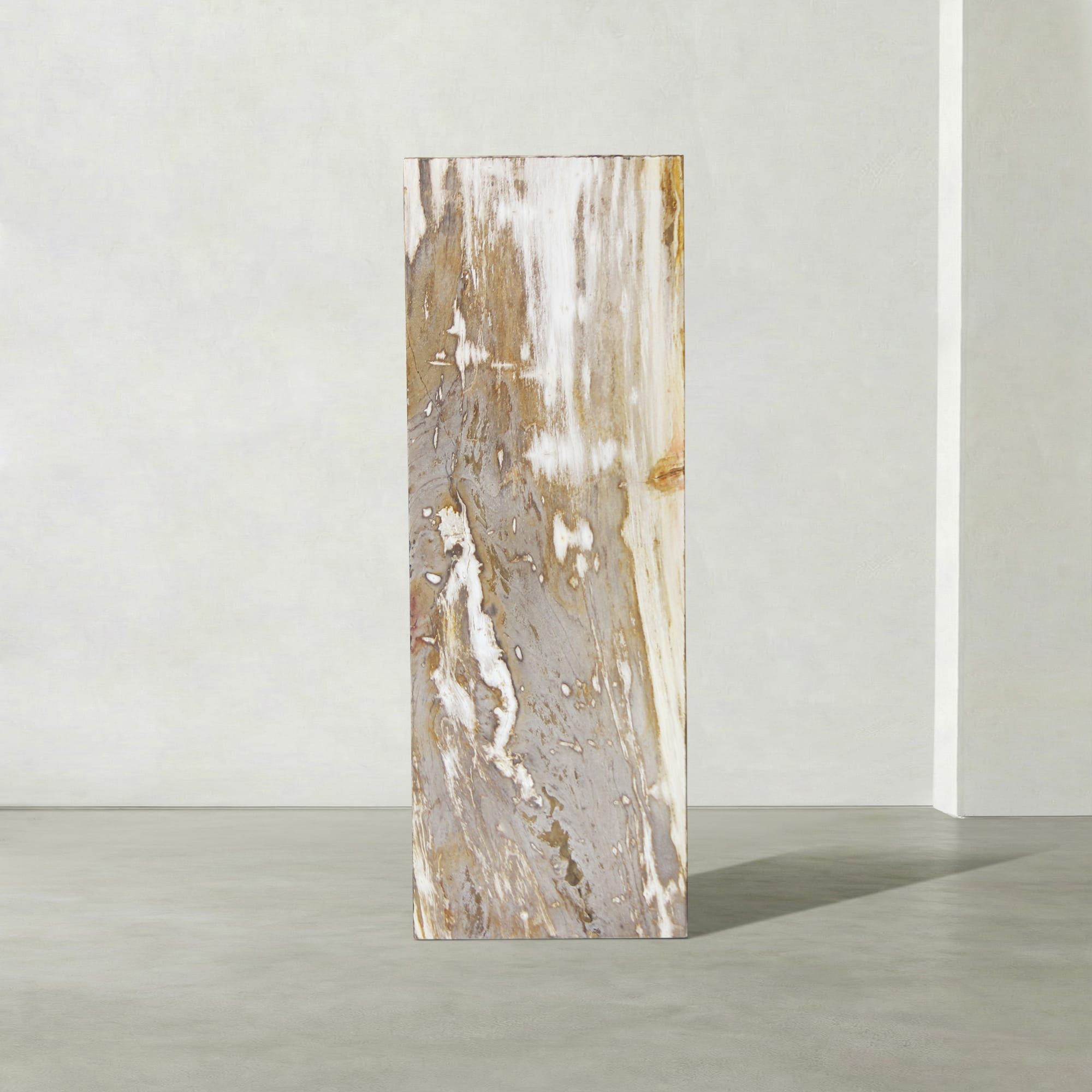 Kalifano Petrified Wood Natural Petrified Wood Hollow Square Pedestal from Indonesia - 39" / 177 lbs PWP8000.050