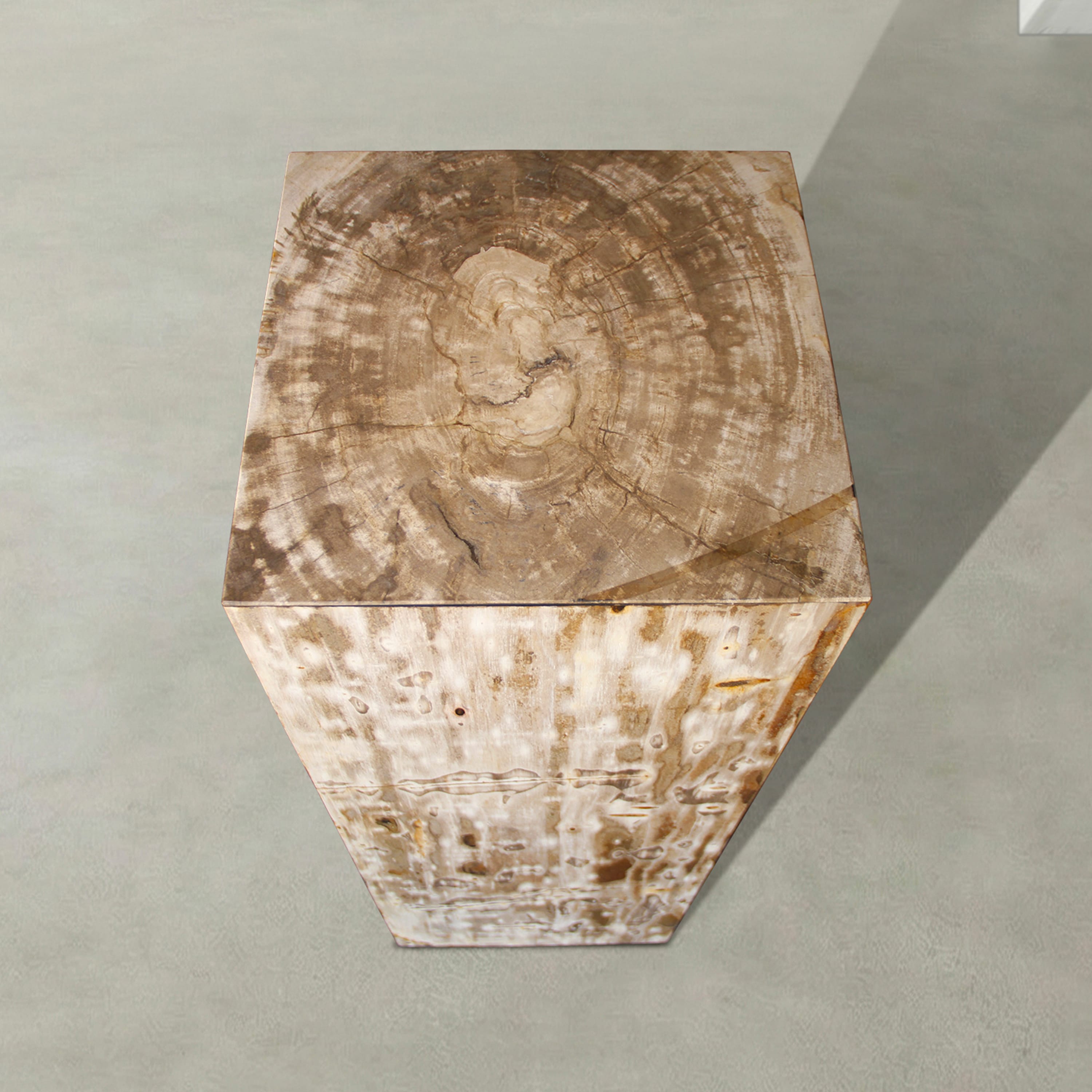 Kalifano Petrified Wood Natural Petrified Wood Hollow Square Pedestal from Indonesia - 39" / 177 lbs PWP8000.052