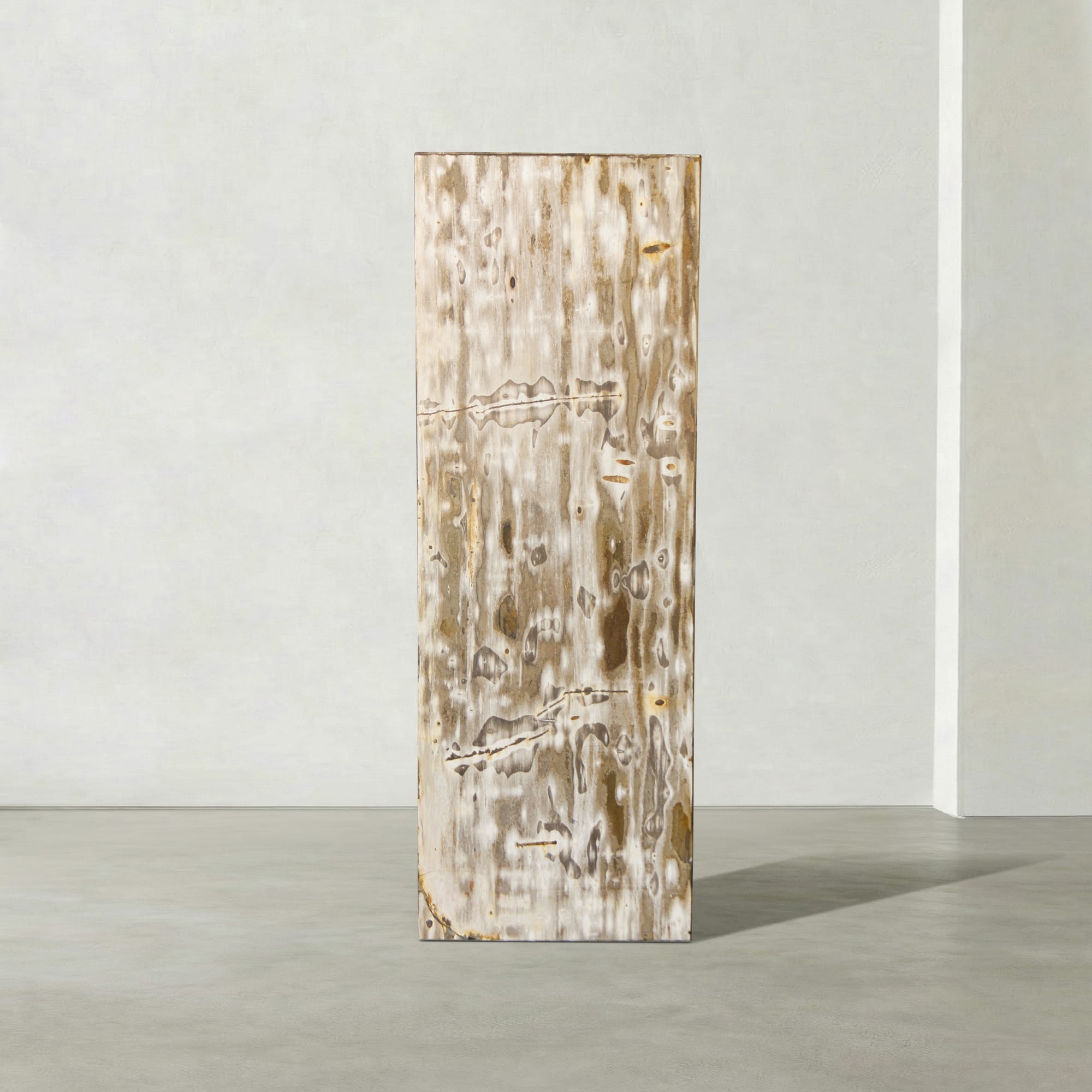 Kalifano Petrified Wood Natural Petrified Wood Hollow Square Pedestal from Indonesia - 39" / 177 lbs PWP8000.052