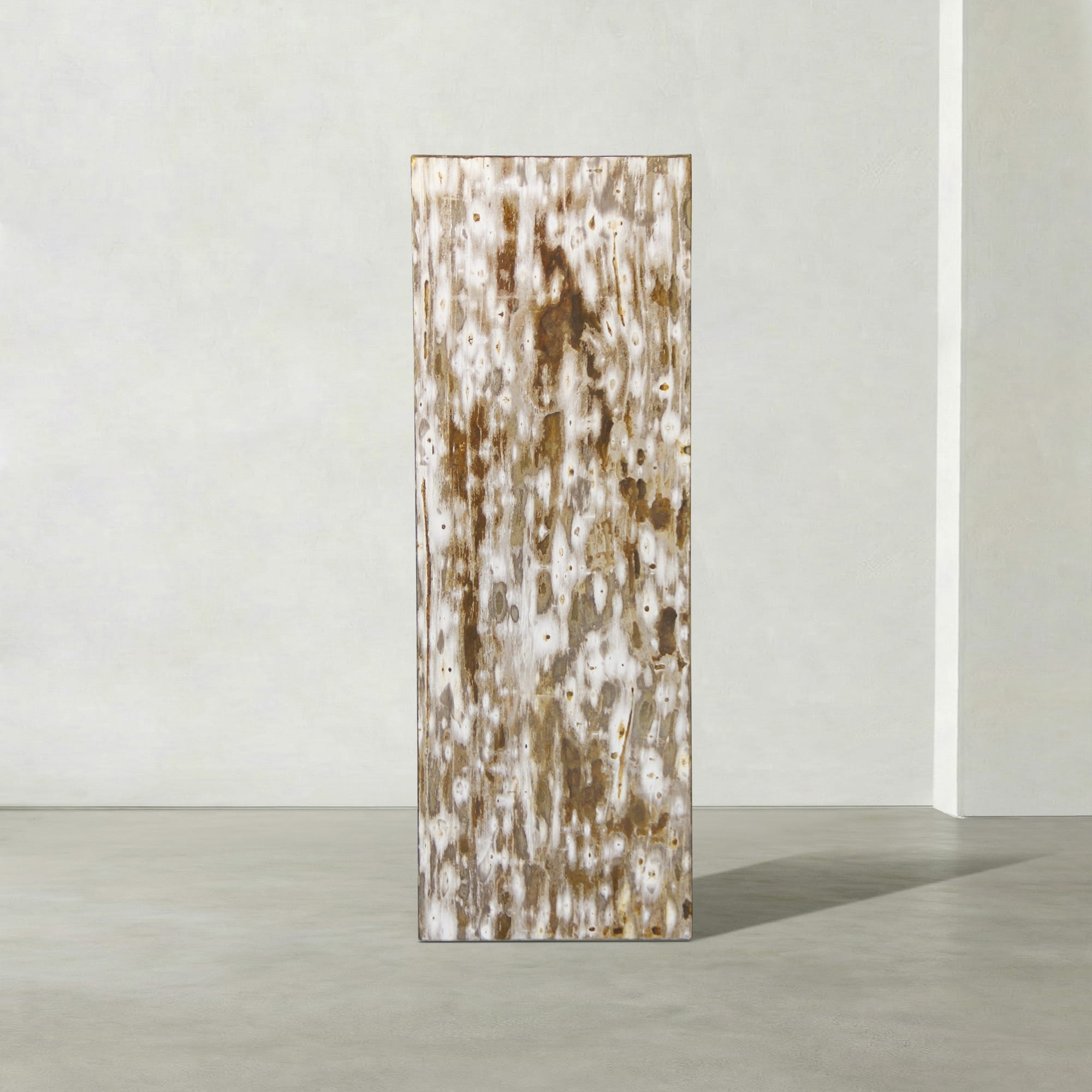 Kalifano Petrified Wood Natural Petrified Wood Hollow Square Pedestal from Indonesia - 39" / 177 lbs PWP8000.052